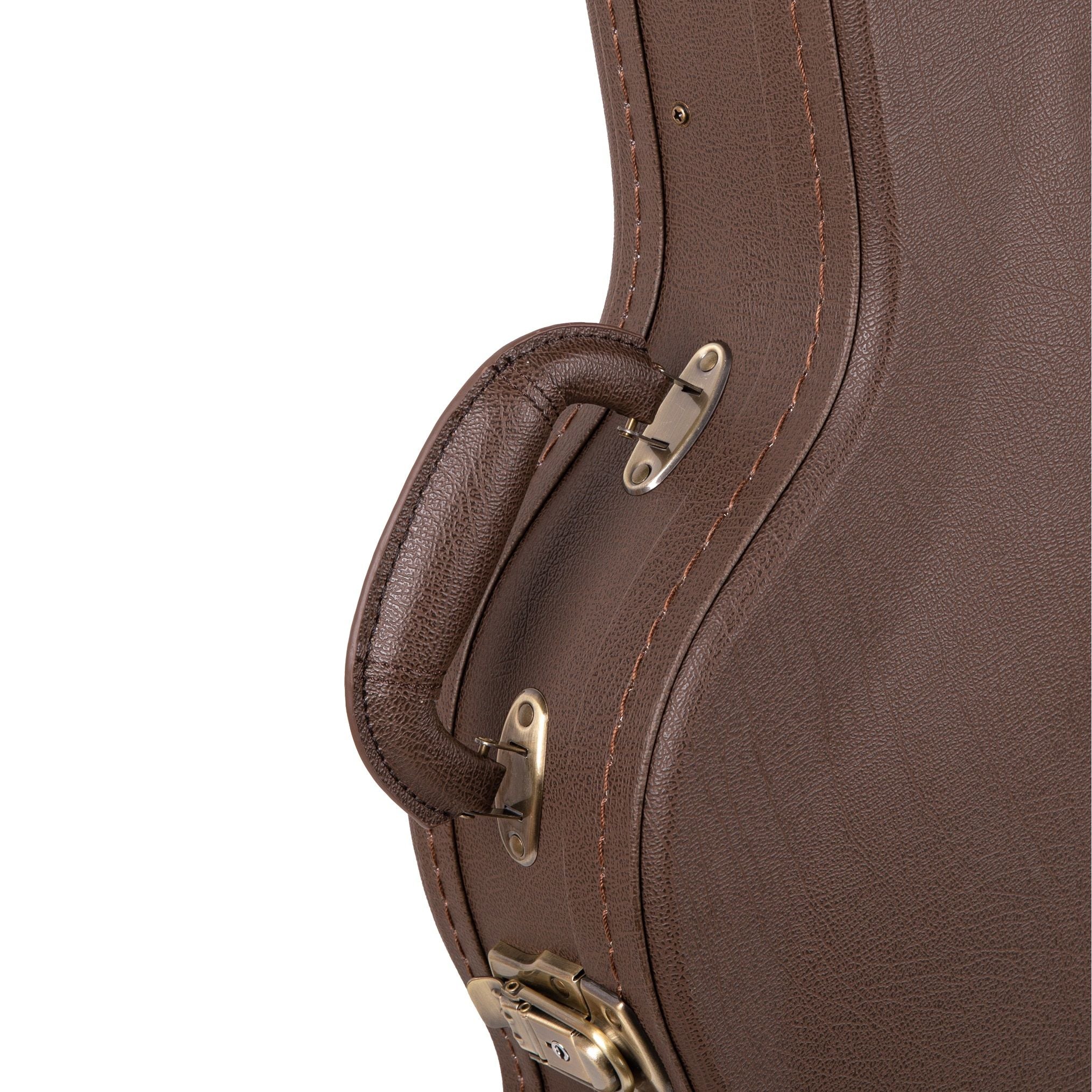 Deluxe Arch Top Wood Case 335 Style Guitars-Brown