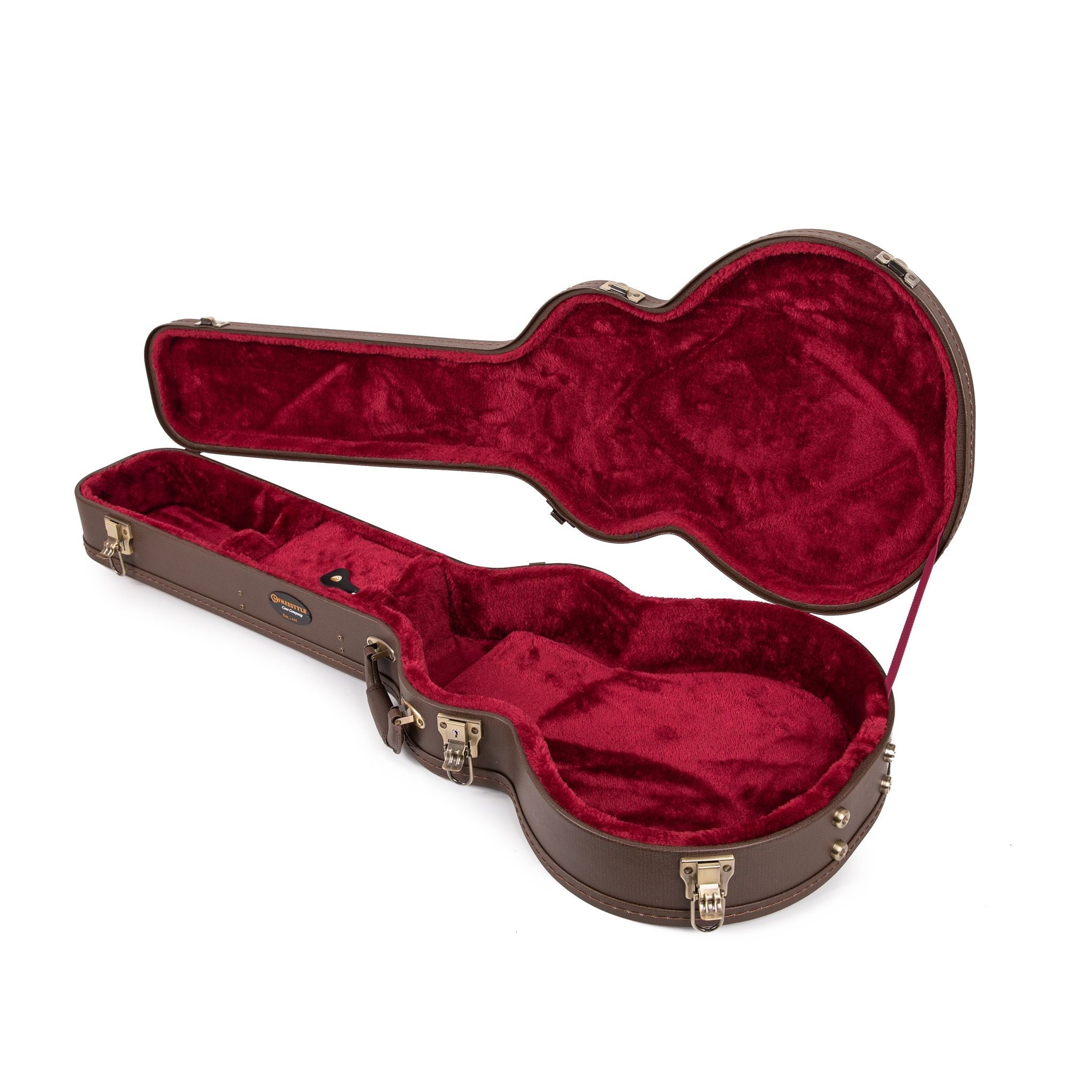 Deluxe Arch Top Wood Case LP-Style Guitars – Brown