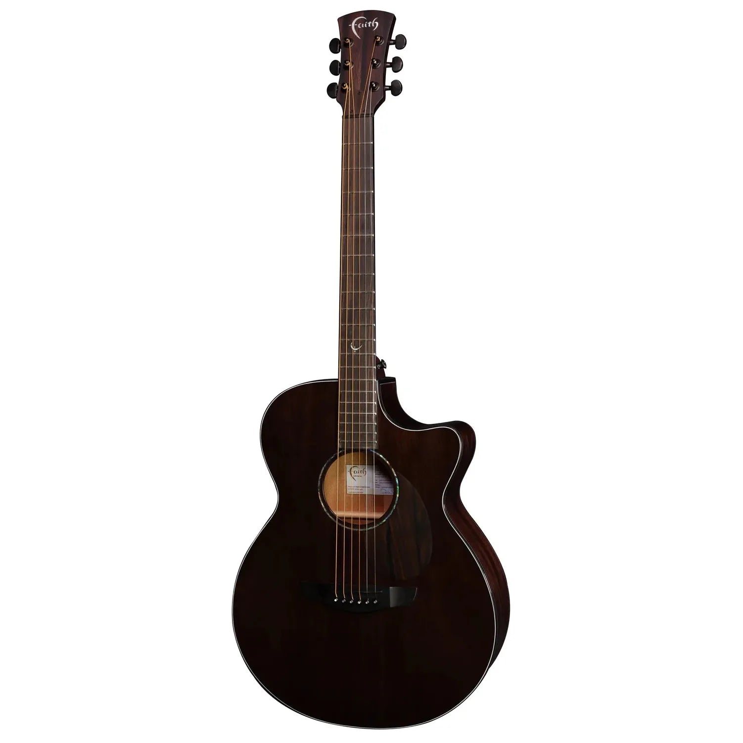 Faith Nexus Venus Cutaway Electro Thru-Black Acoustic Guitar