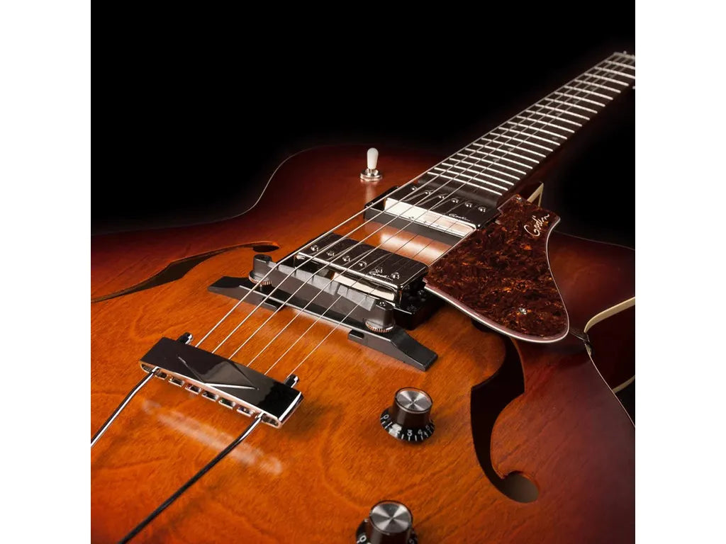 Godin 5th Avenue Semi-Acoustic Guitar ~ Cognac Burst Kingpin II HB