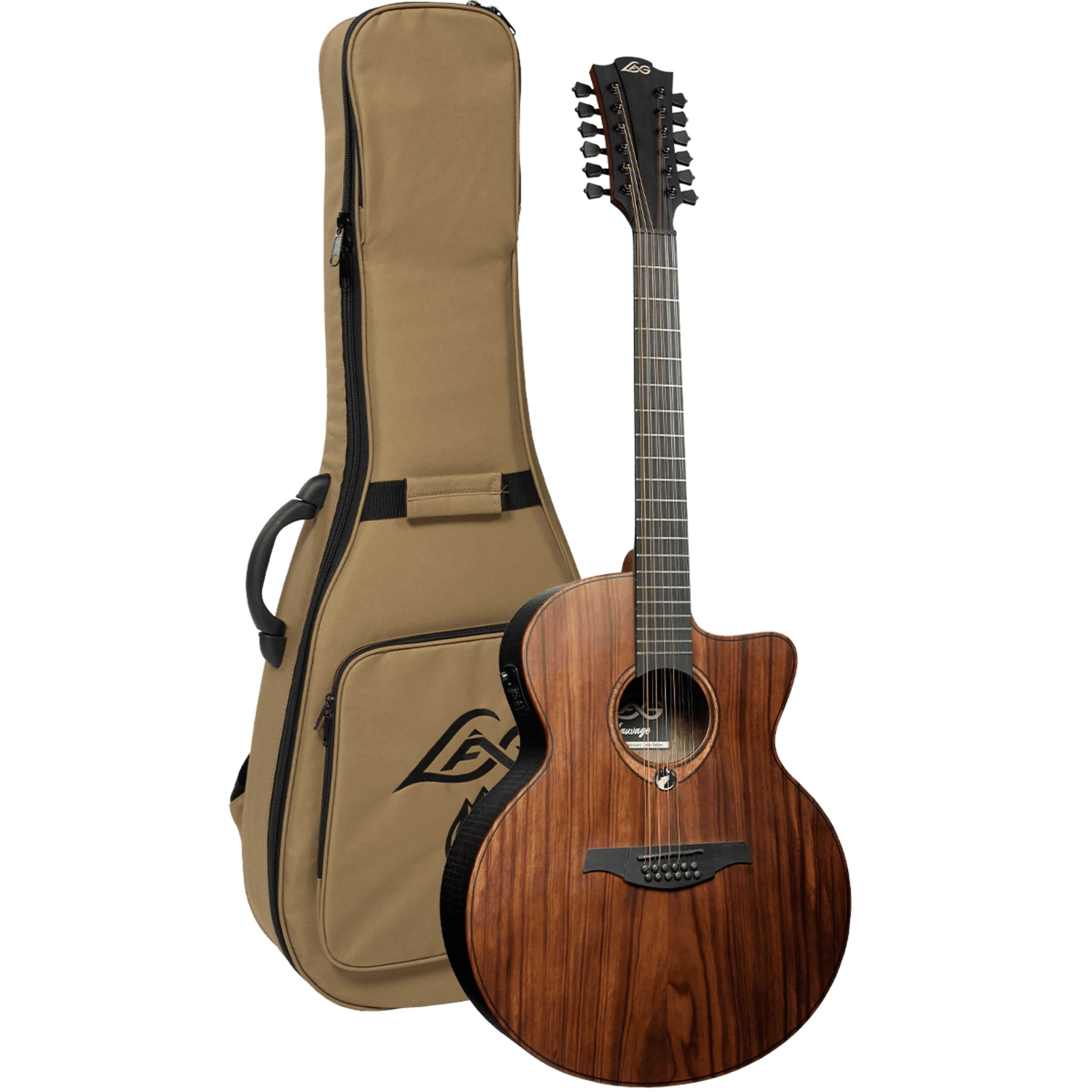 LAG Sauvage Jumbo Acoustic 12-String Cutaway Electro