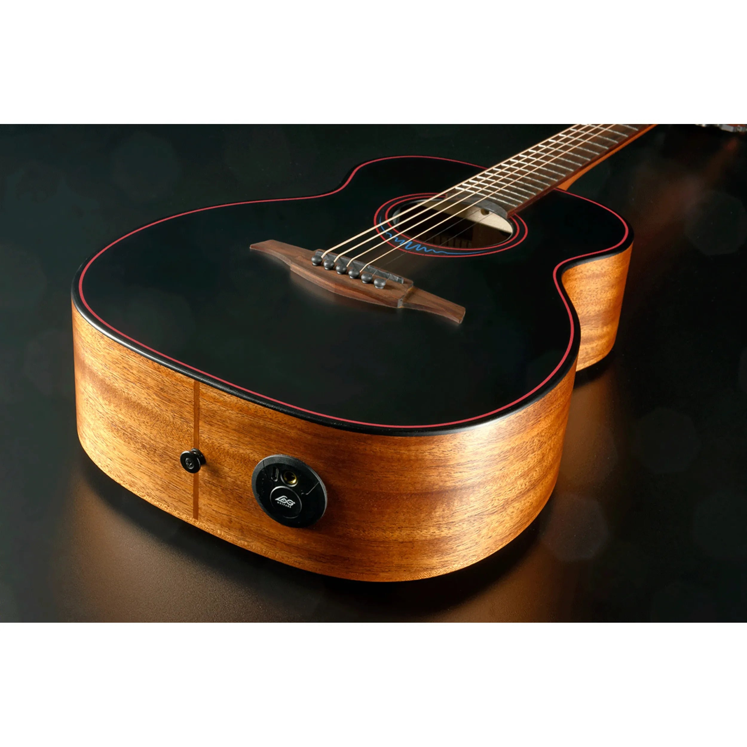 LAG BlueWave 1 Black Travel Electro Acoustic Guitar