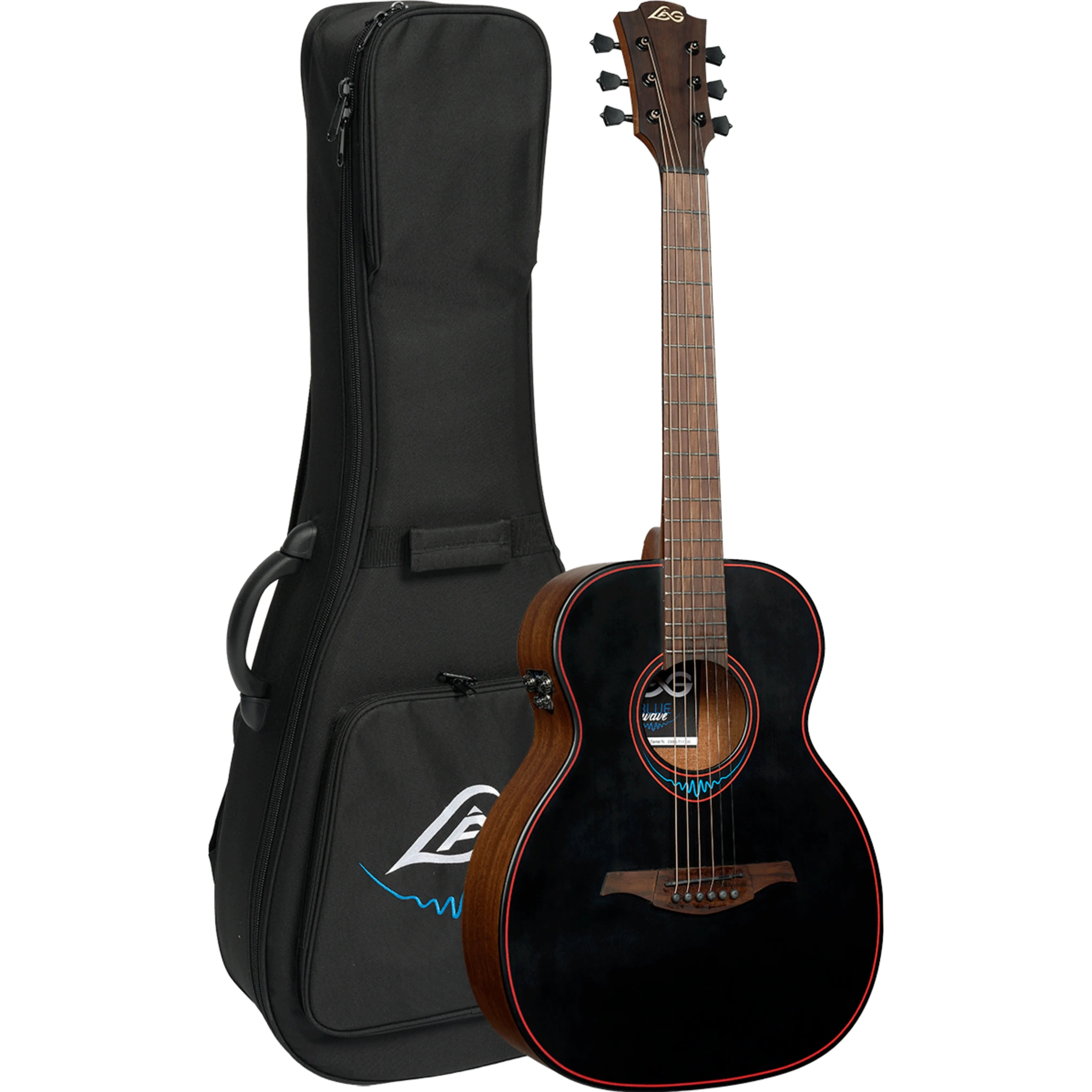 LAG BlueWave 1 Black Travel Electro Acoustic Guitar