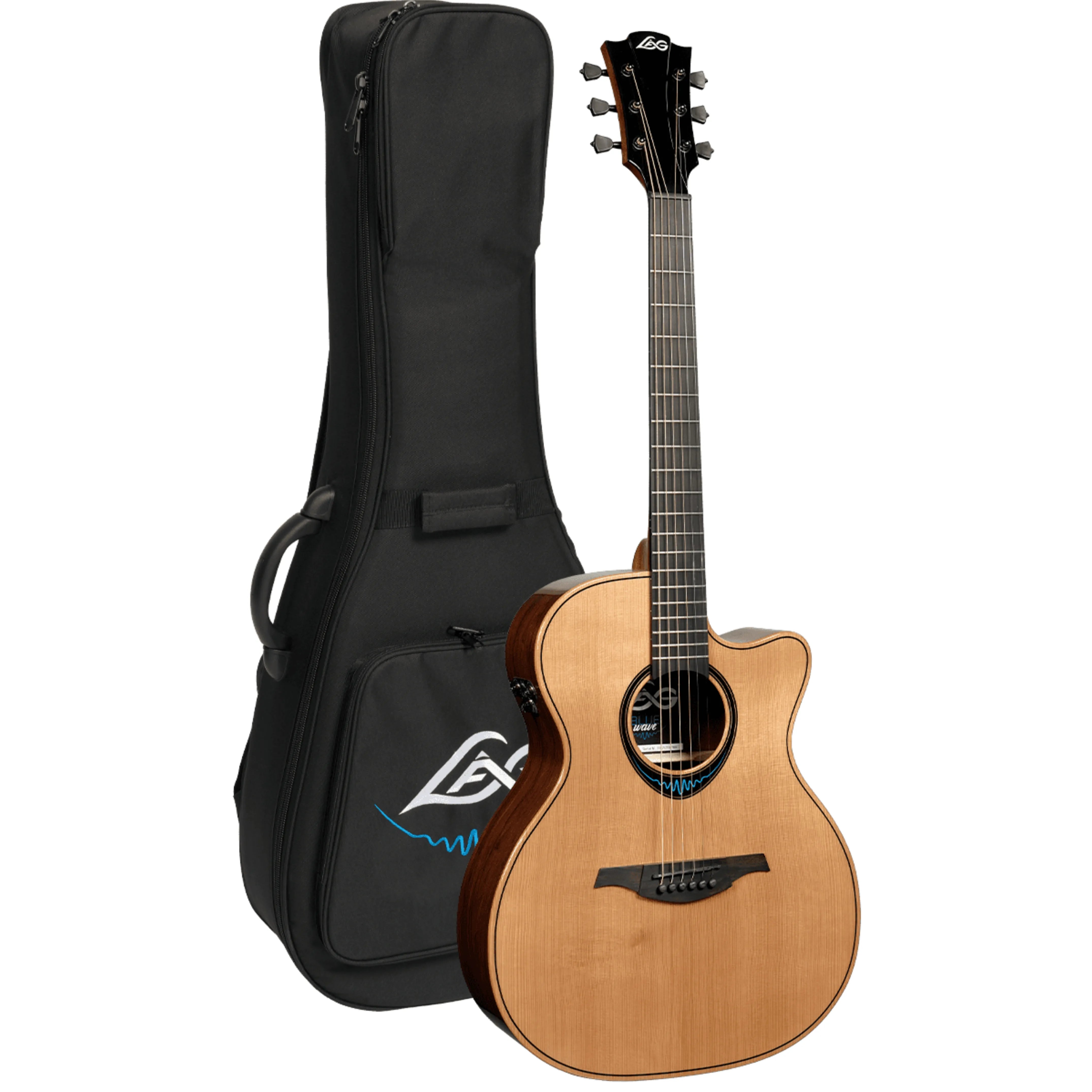 LAG BlueWave 2 Smart Acoustic Guitar Auditorium Cutaway Electro