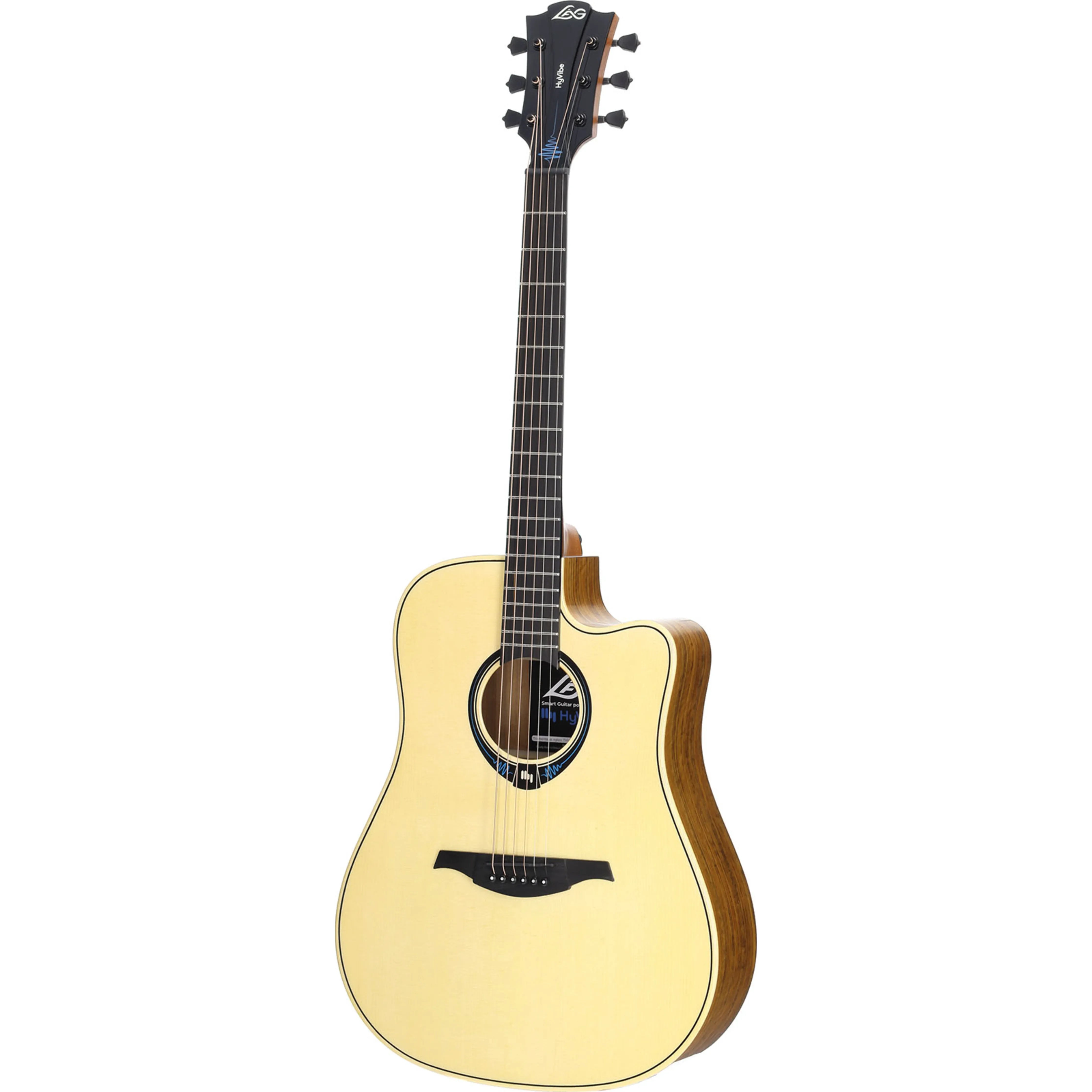 LAG HyVibe 20 Smart Guitar Dreadnought Cutaway Electro