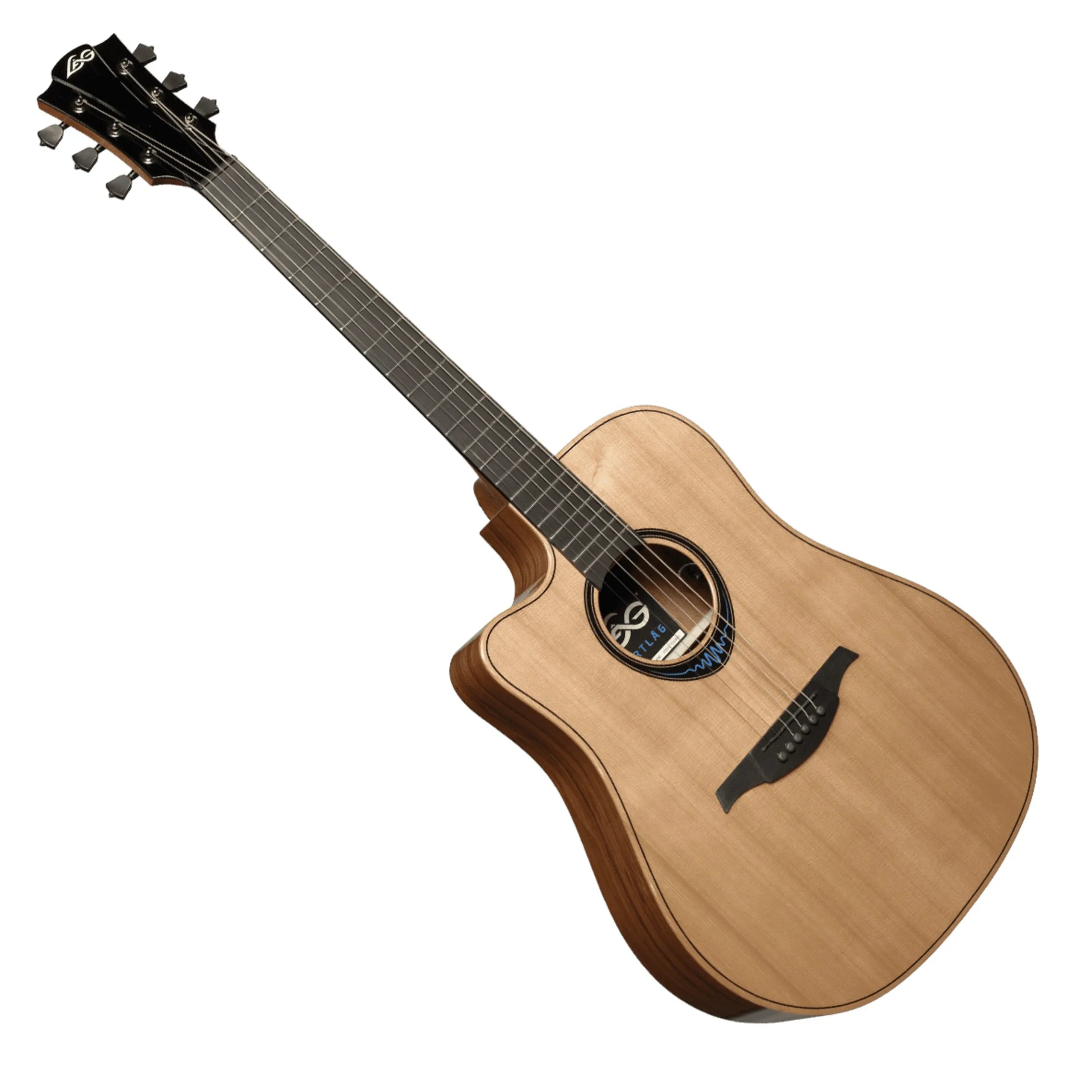 LAG BlueWave 2 Left-Handed Dreadnought Cutaway Electro Acoustic Guitar