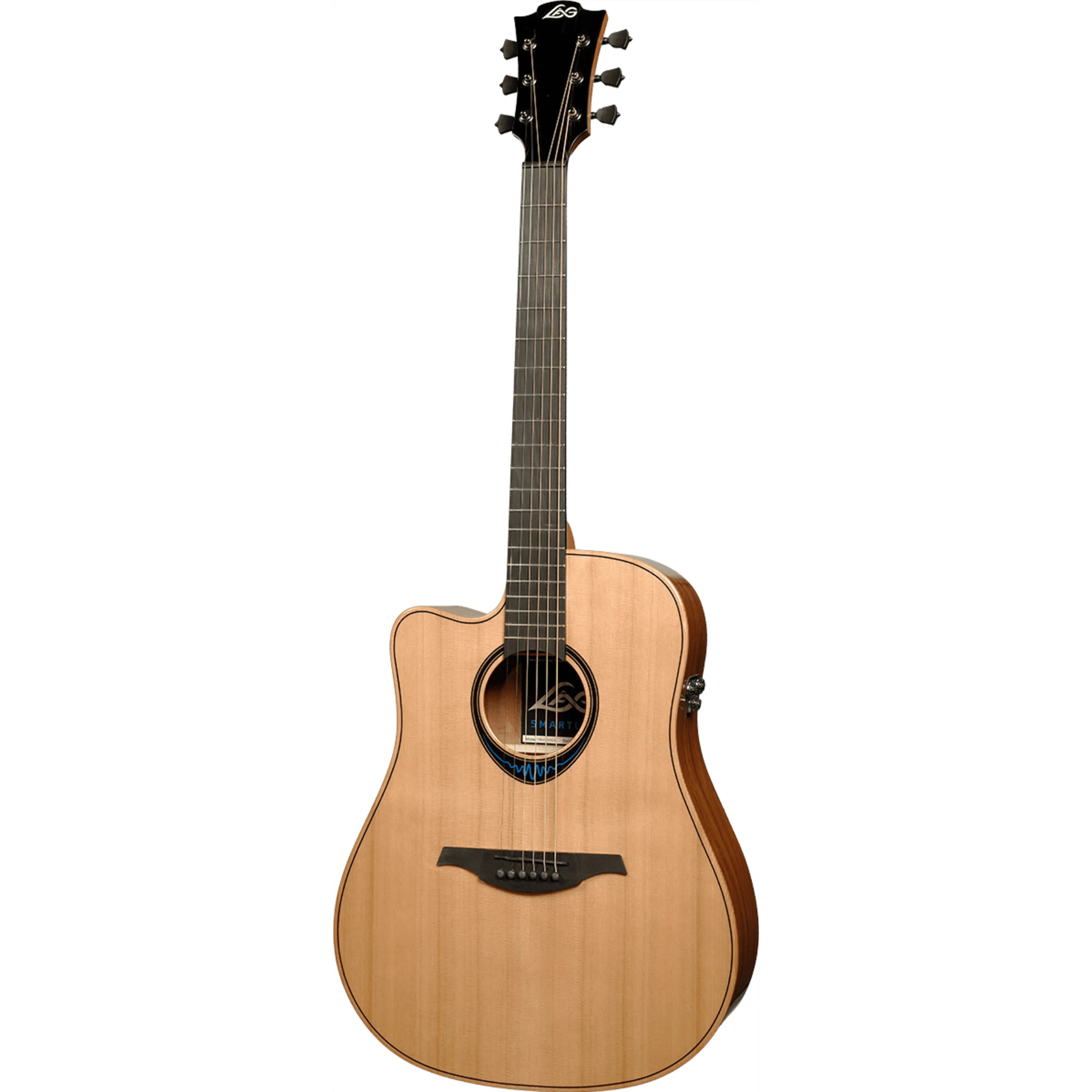 LAG BlueWave 2 Left-Handed Dreadnought Cutaway Electro Acoustic Guitar