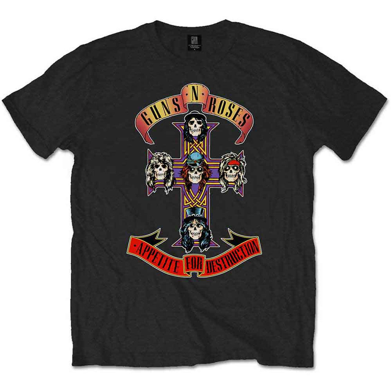 Guns N' Roses Unisex T-Shirt: Appetite for Destruction in Black