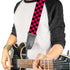 Buckle Down Checker Black/Neon Pink Guitar Strap