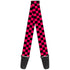 Buckle Down Checker Black/Neon Pink Guitar Strap