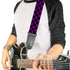 Buckle Down Checker Black/Neon Purple Guitar Strap