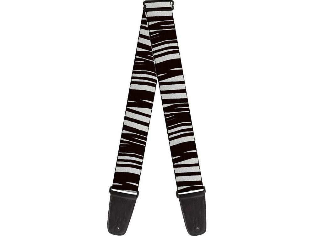 Buckle Down Zebra Black-White Guitar Strap