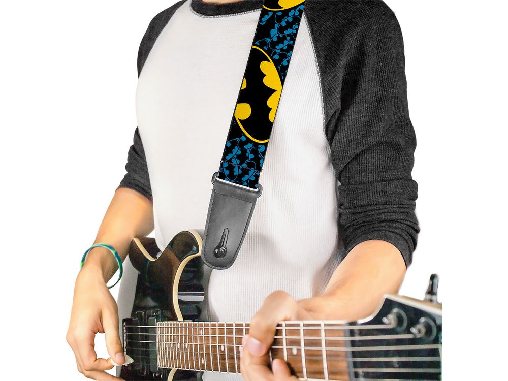 Buckle Down Batman Signals Stacked Guitar Strap