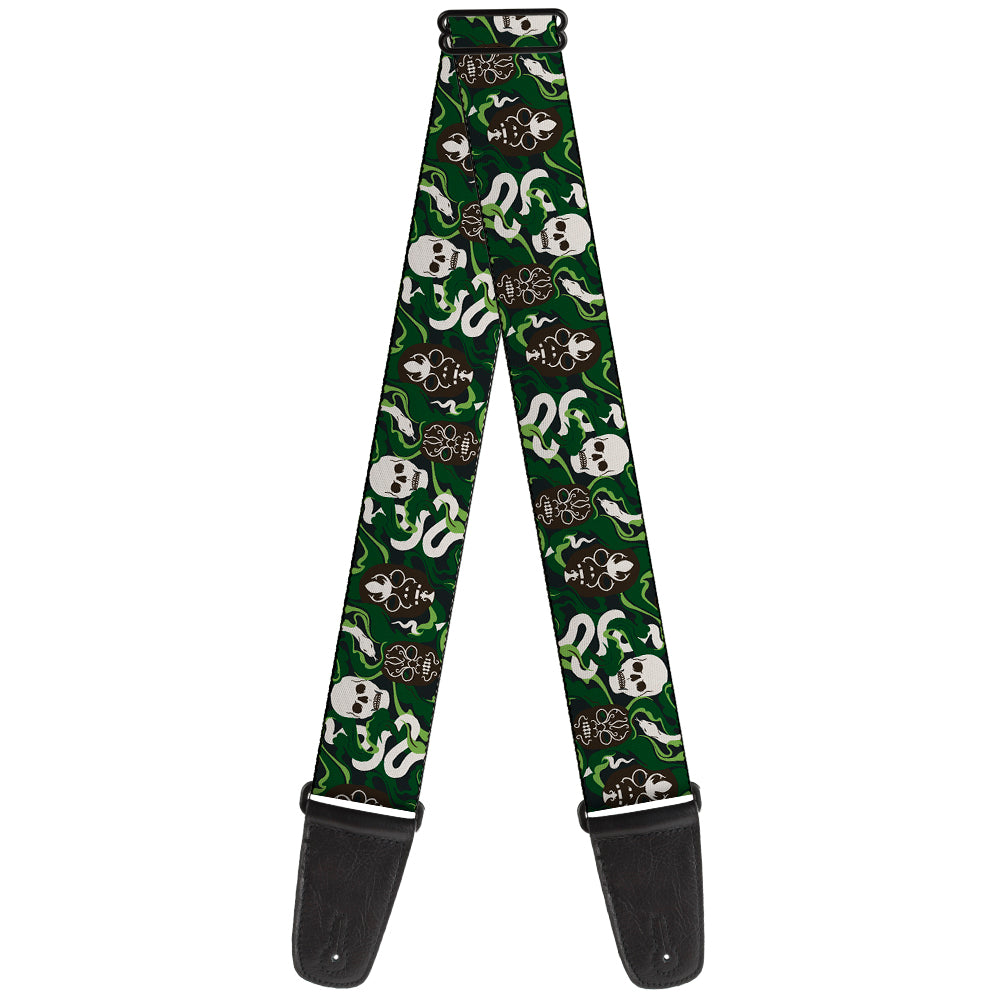 Buckle Down Harry Potter Slytherin Logo Green Guitar Strap