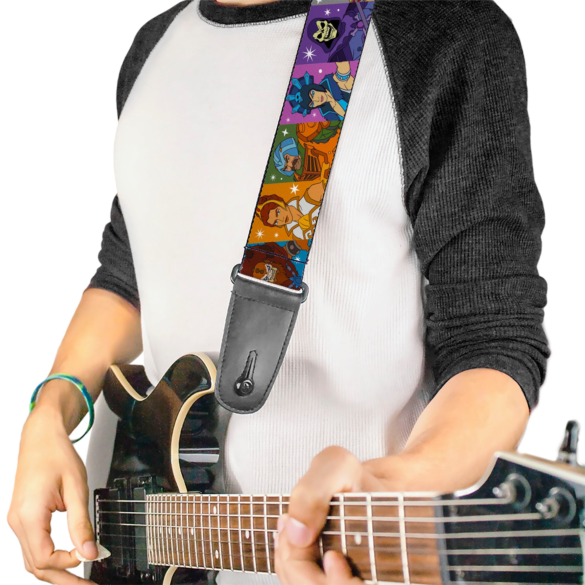 Buckle Down Masters of the Universe Characters Guitar Strap