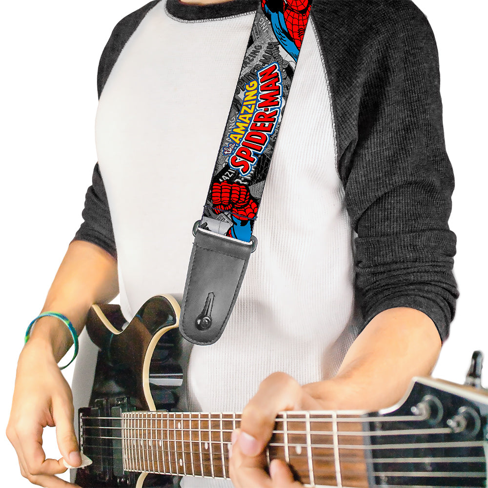 Buckle Down The Amazing Spiderman Action Guitar Strap