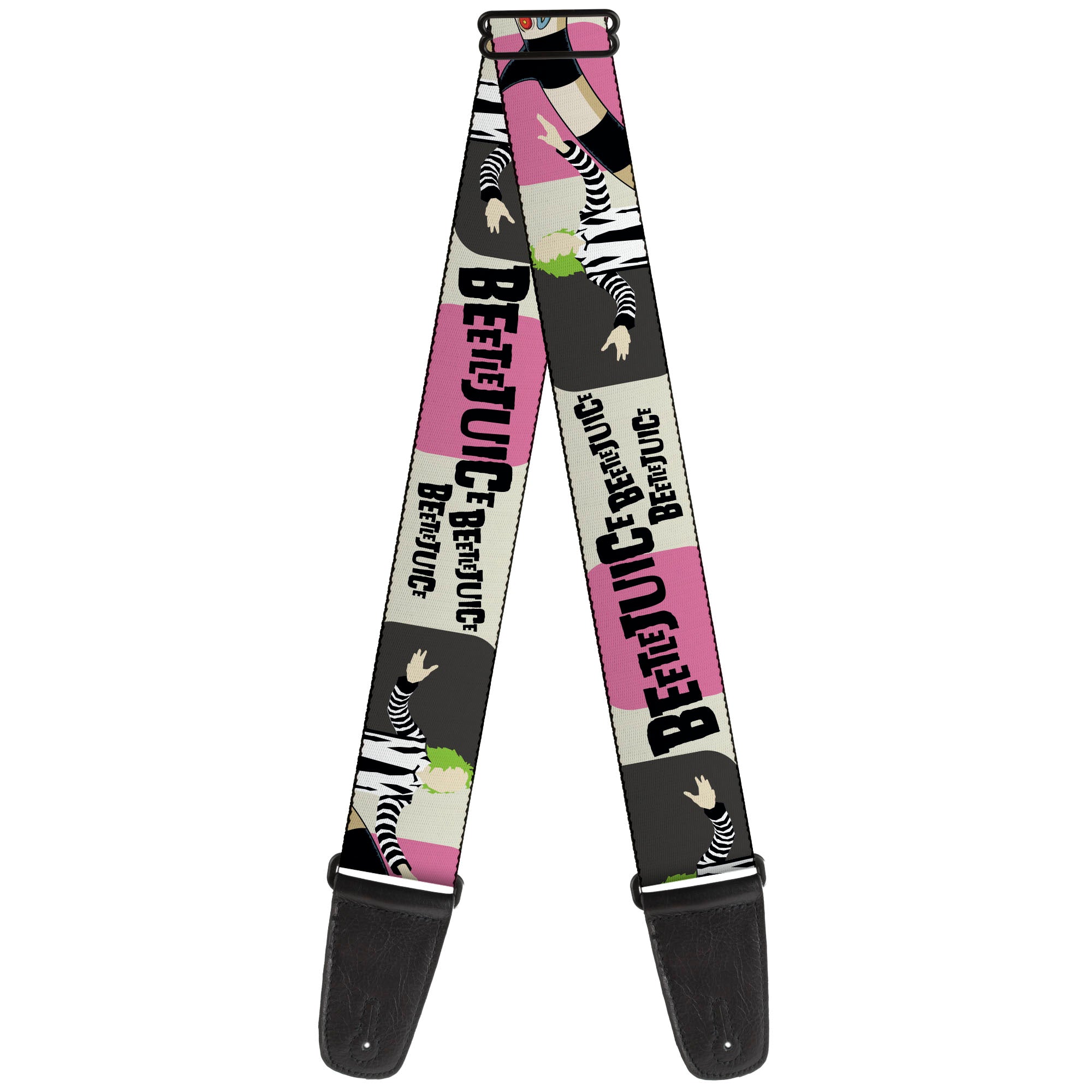 Buckle Down Beetlejuice and Sandworm Stripe Guitar Strap