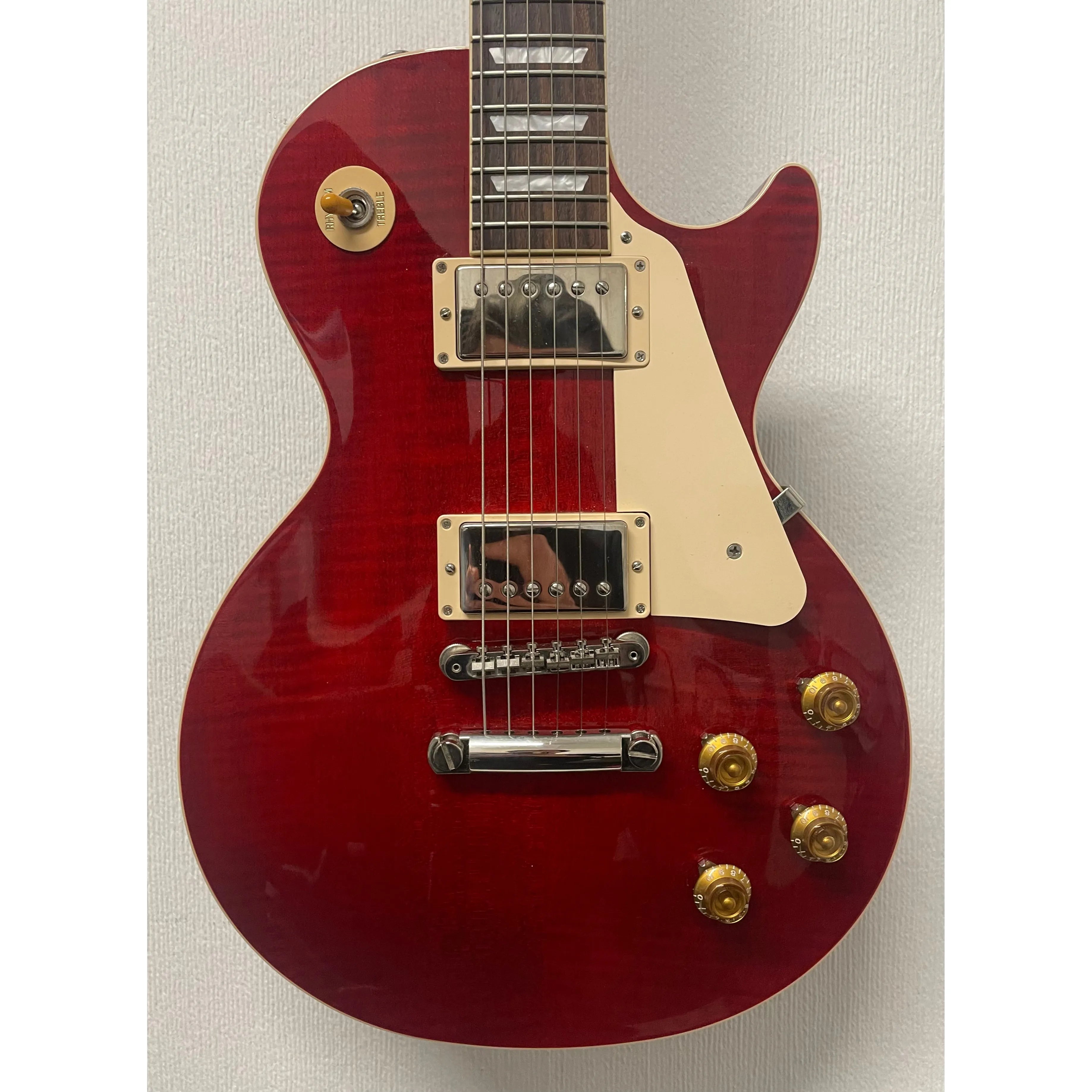 Gibson Les Paul Standard 50s Figured Top in Trans Cherry with Original Hardcase, Case Candy and Box