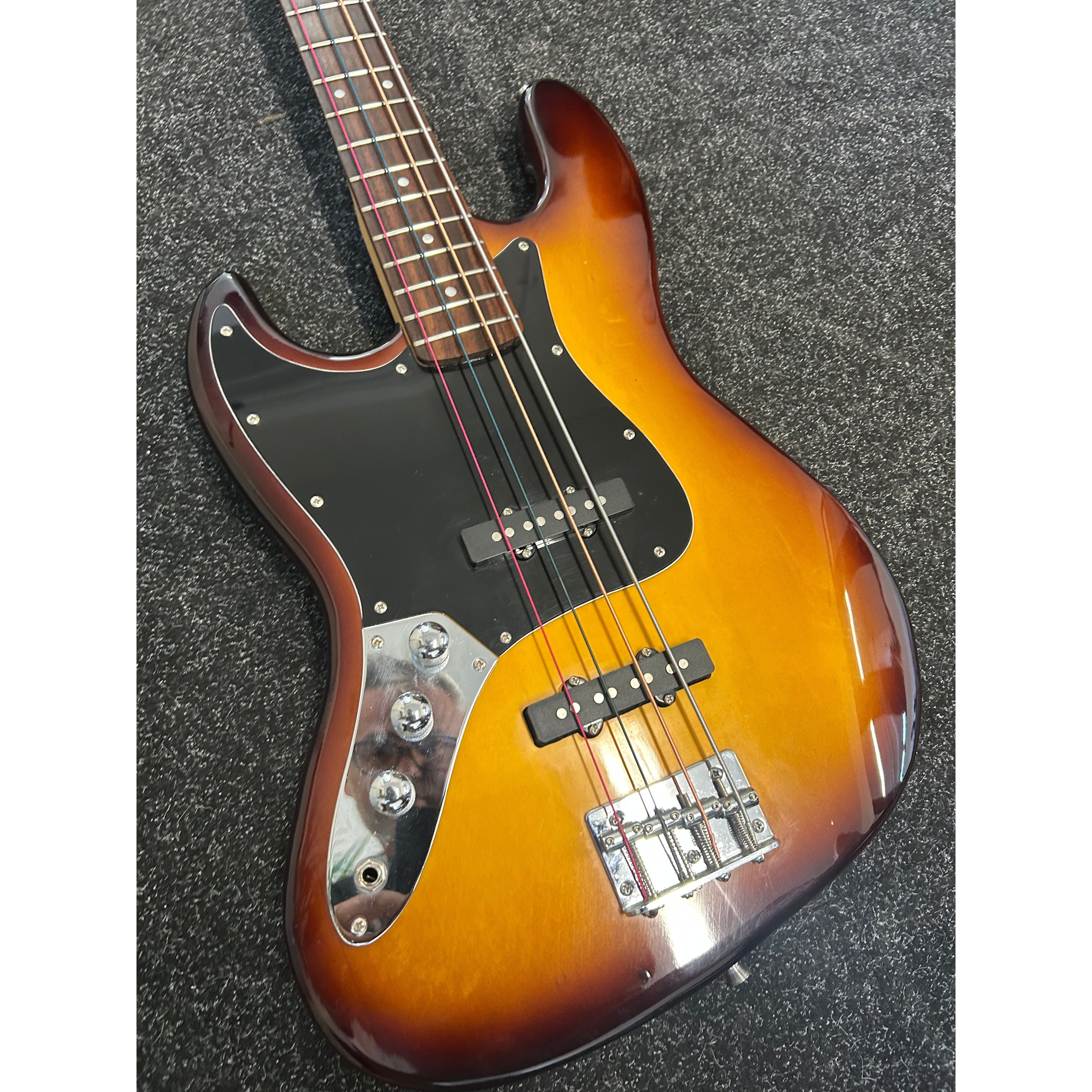 Benson J-Style Jazz Bass Guitar Left Handed in Burst Finish Pre-Owned