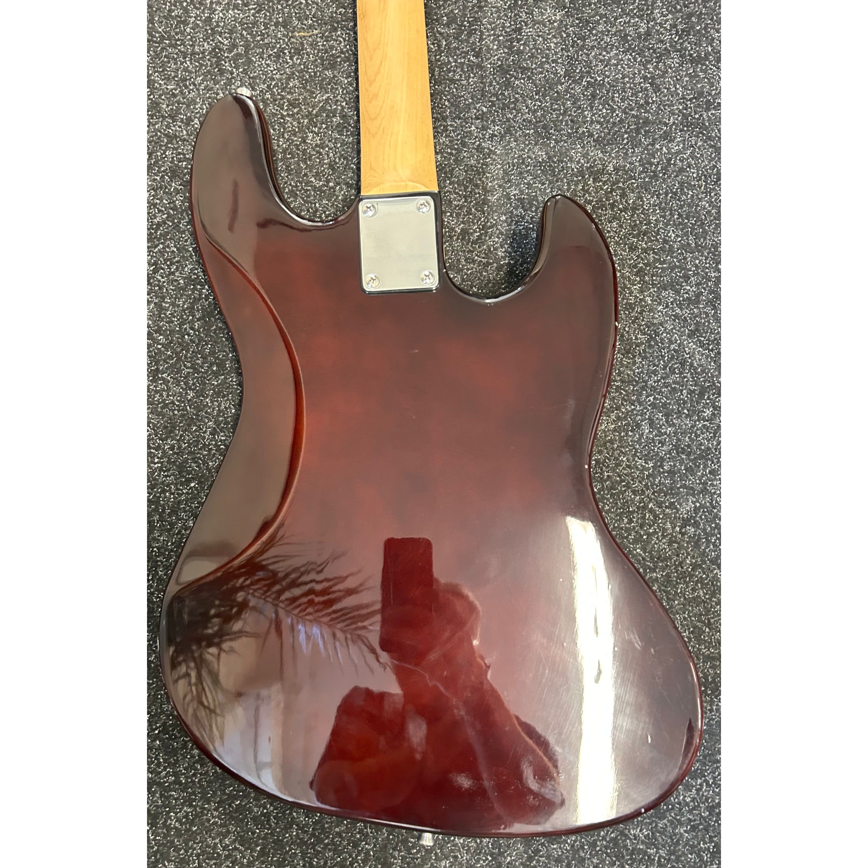 Benson J-Style Jazz Bass Guitar Left Handed in Burst Finish Pre-Owned