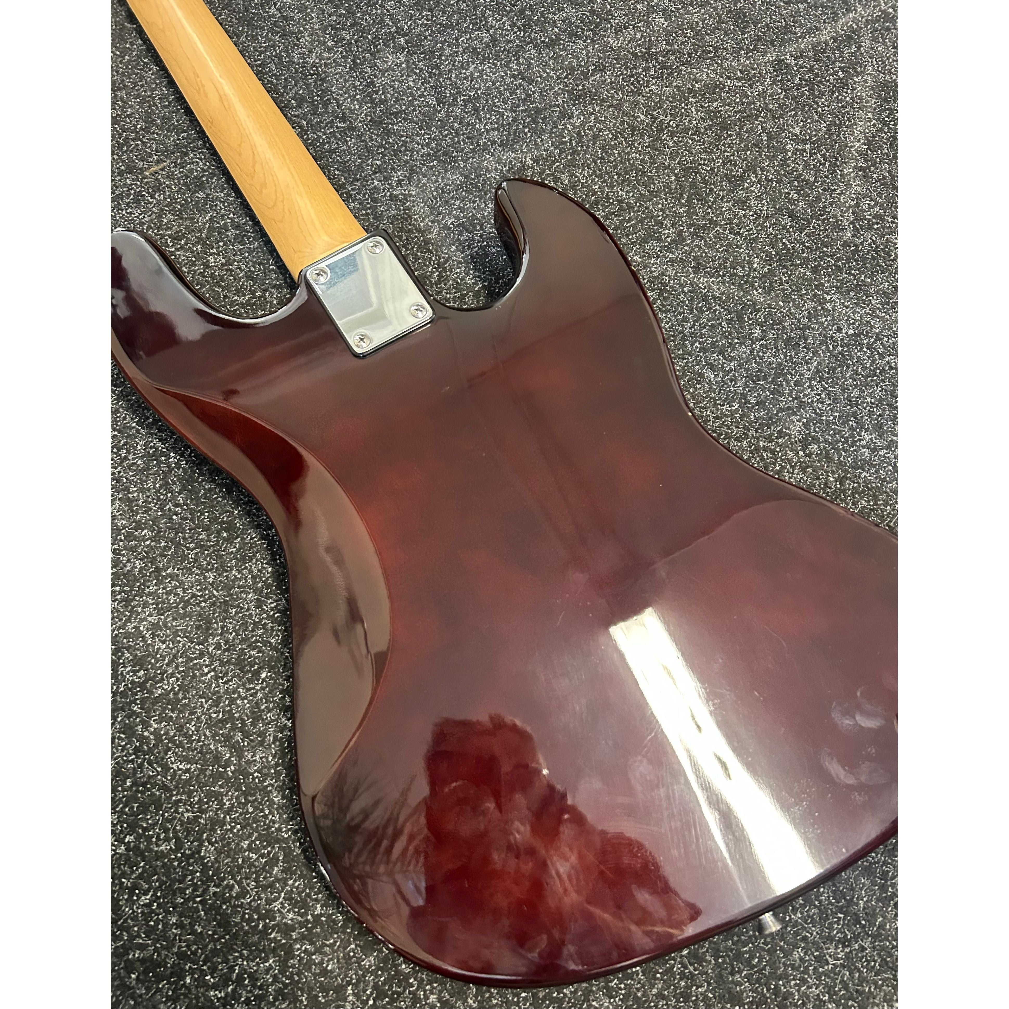 Benson J-Style Jazz Bass Guitar Left Handed in Burst Finish Pre-Owned