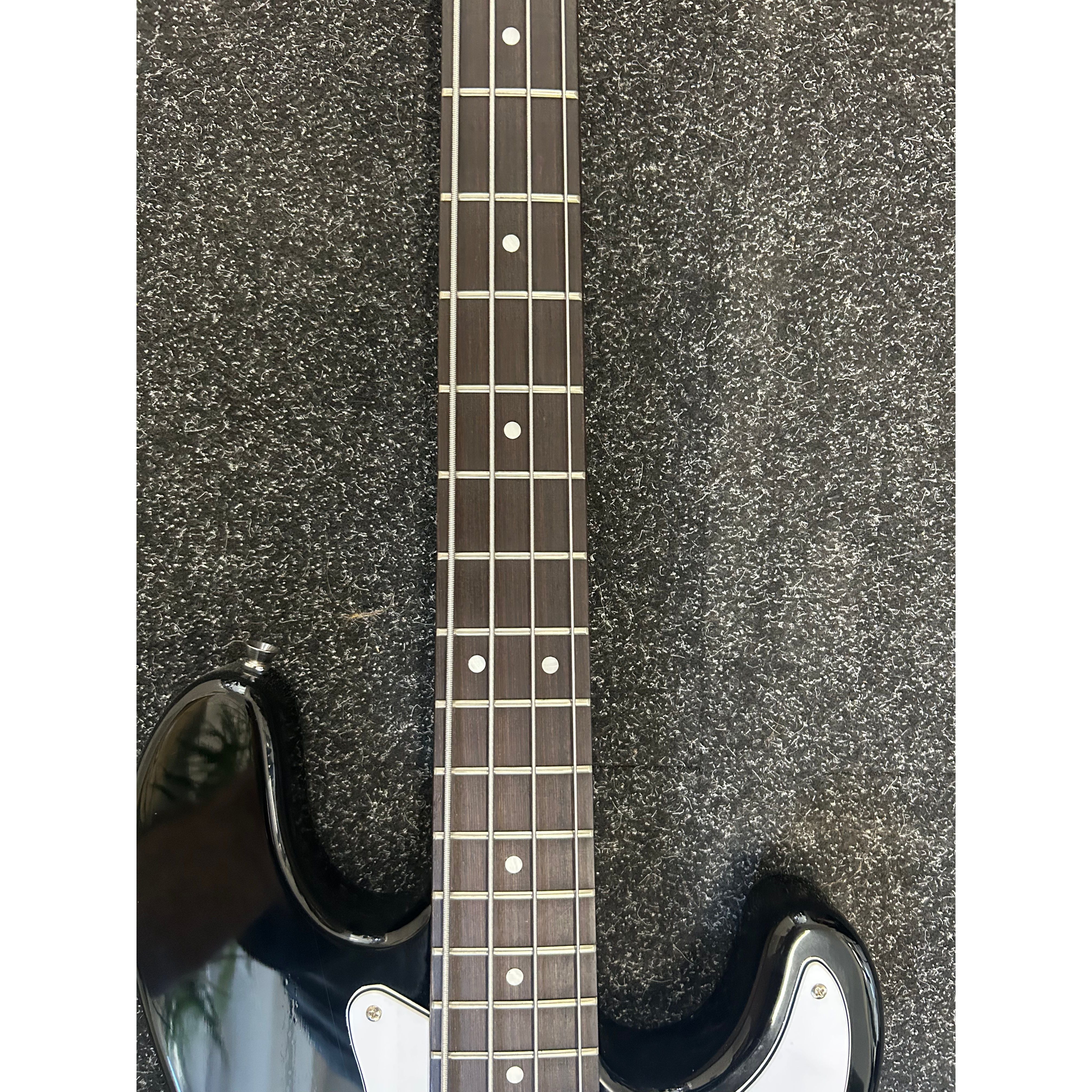 Gear4Music P-Style Precision Bass Guitar in Gloss Black Pre-Owned