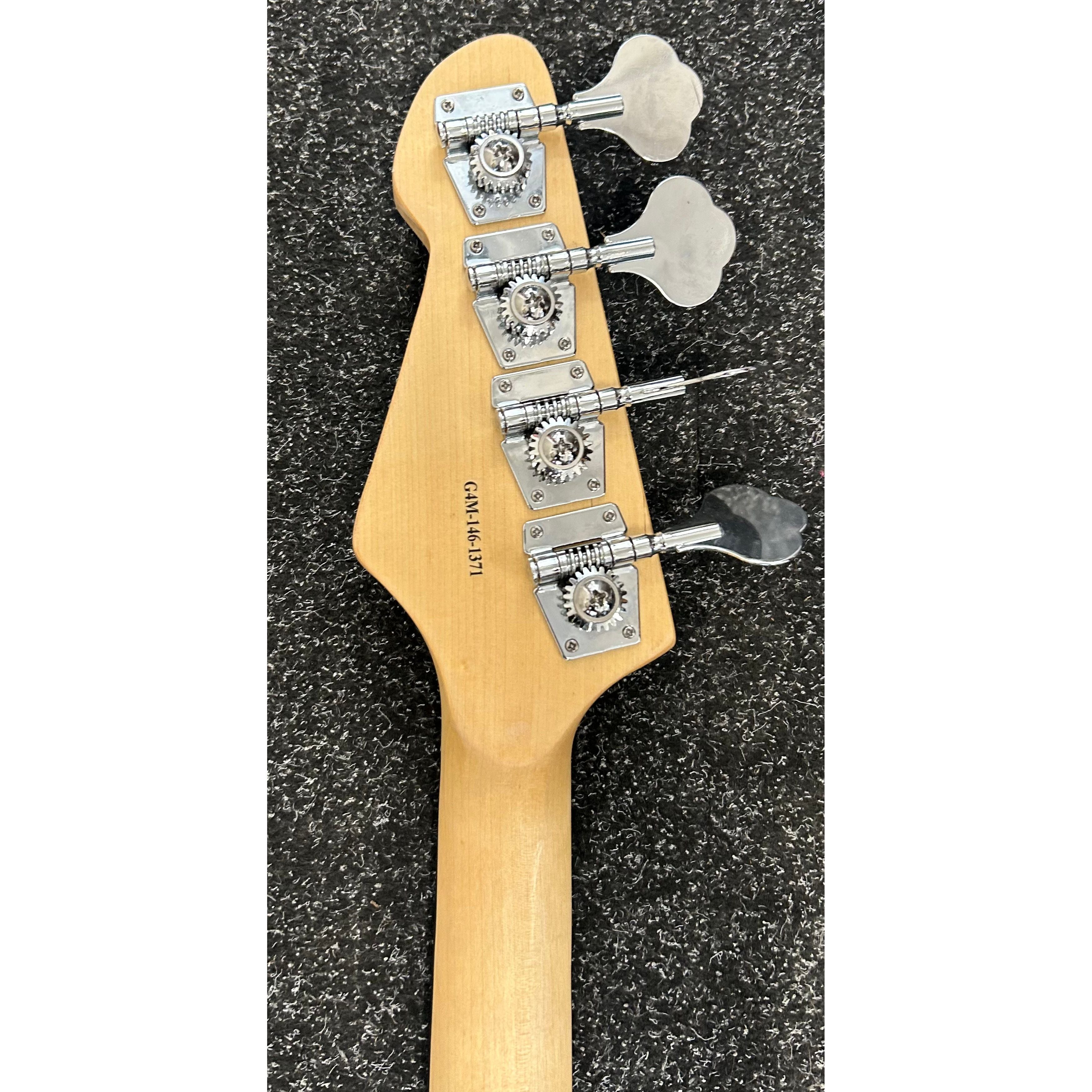 Gear4Music P-Style Precision Bass Guitar in Gloss Black Pre-Owned
