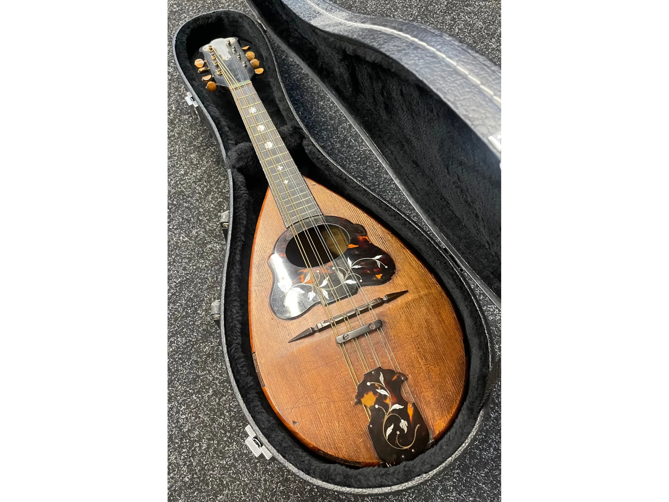 Early 1900's Bowl Back Mandolin L Romito & F Carbone with Hardcase and Capo Pre-Owned