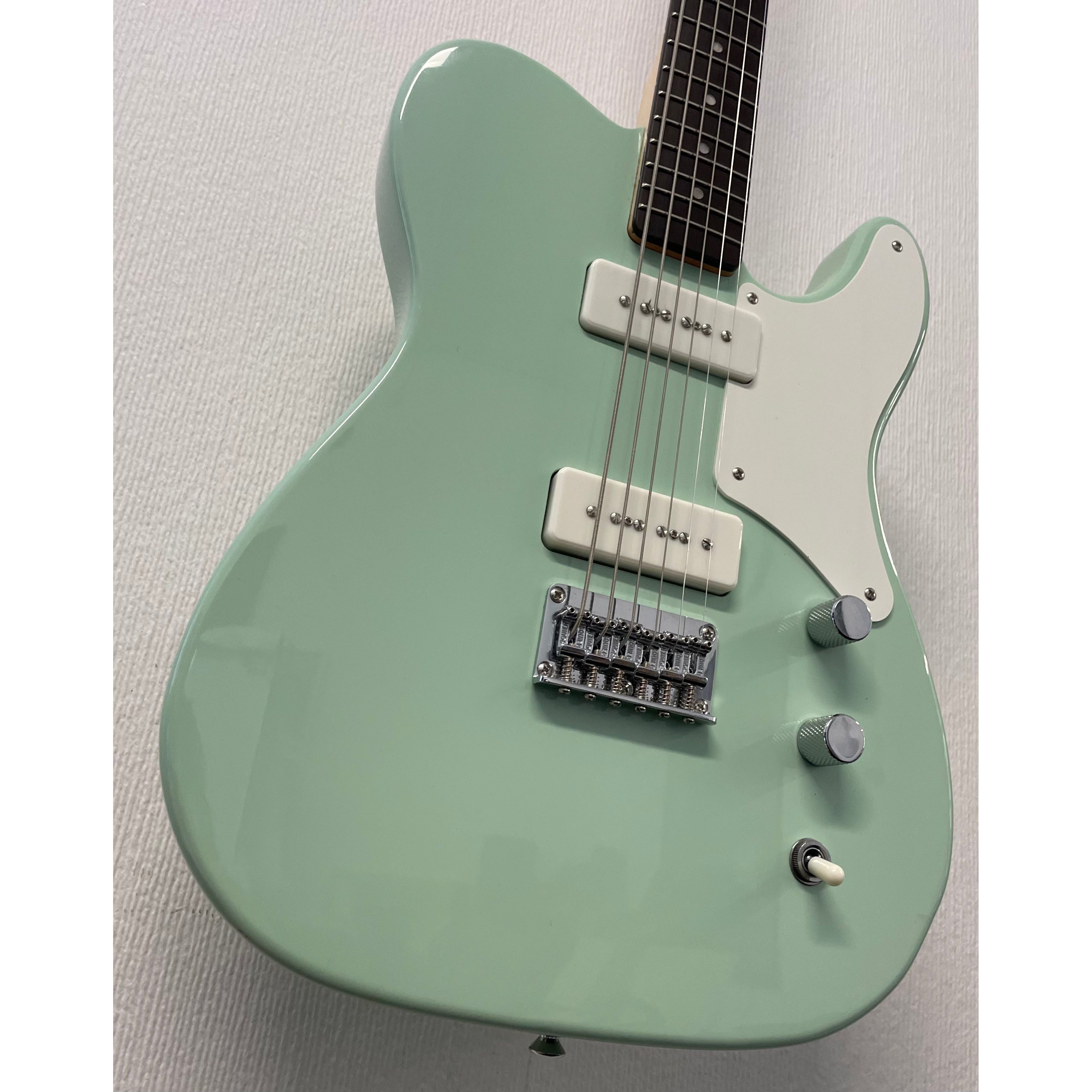 Squier Paranormal Series Baritone Cabronita Telecaster Electric Guitar in Surf Green Pre-Owned
