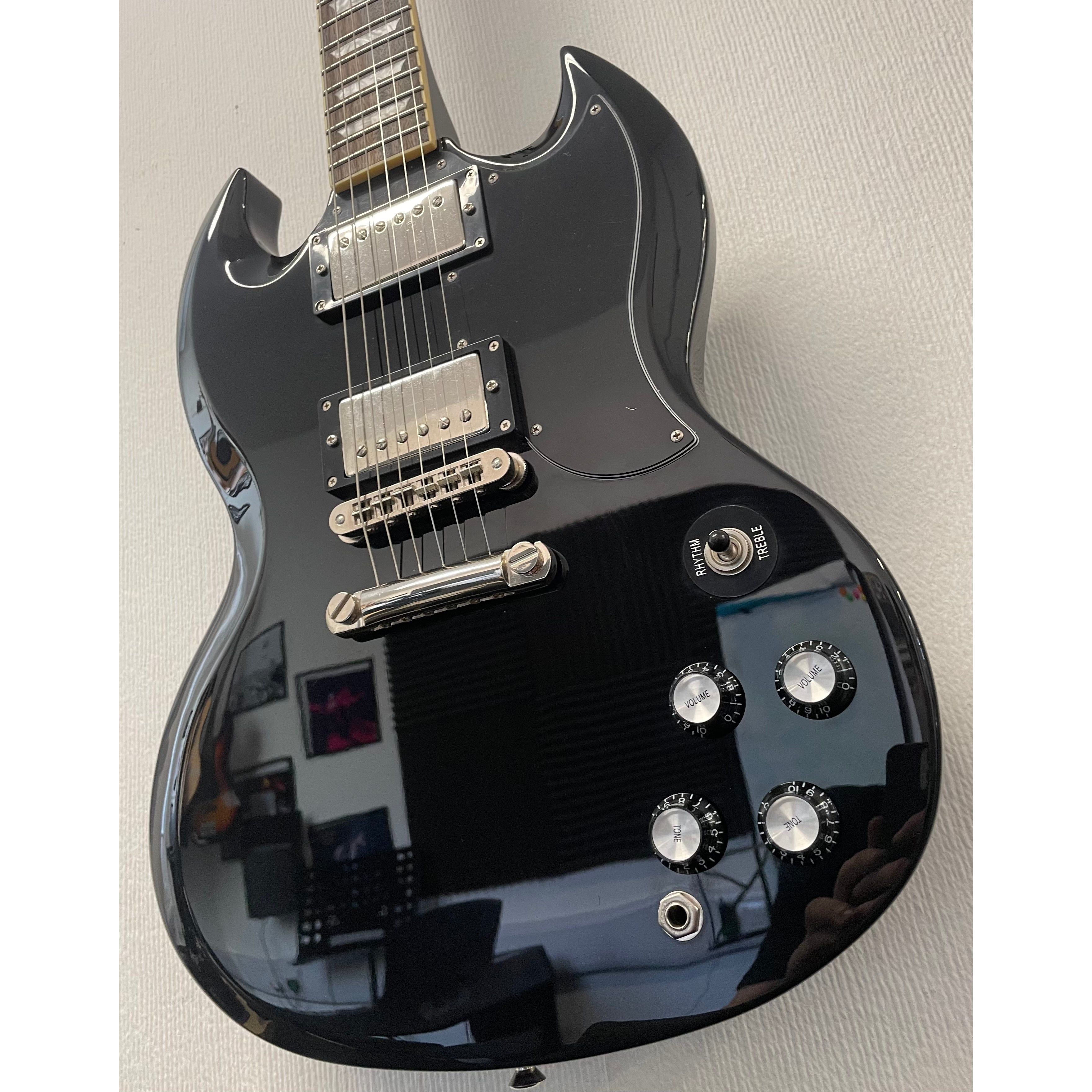 Burny Fernandes SG RSG-50 63' Electric Guitar in Gloss Black Pre-Owned