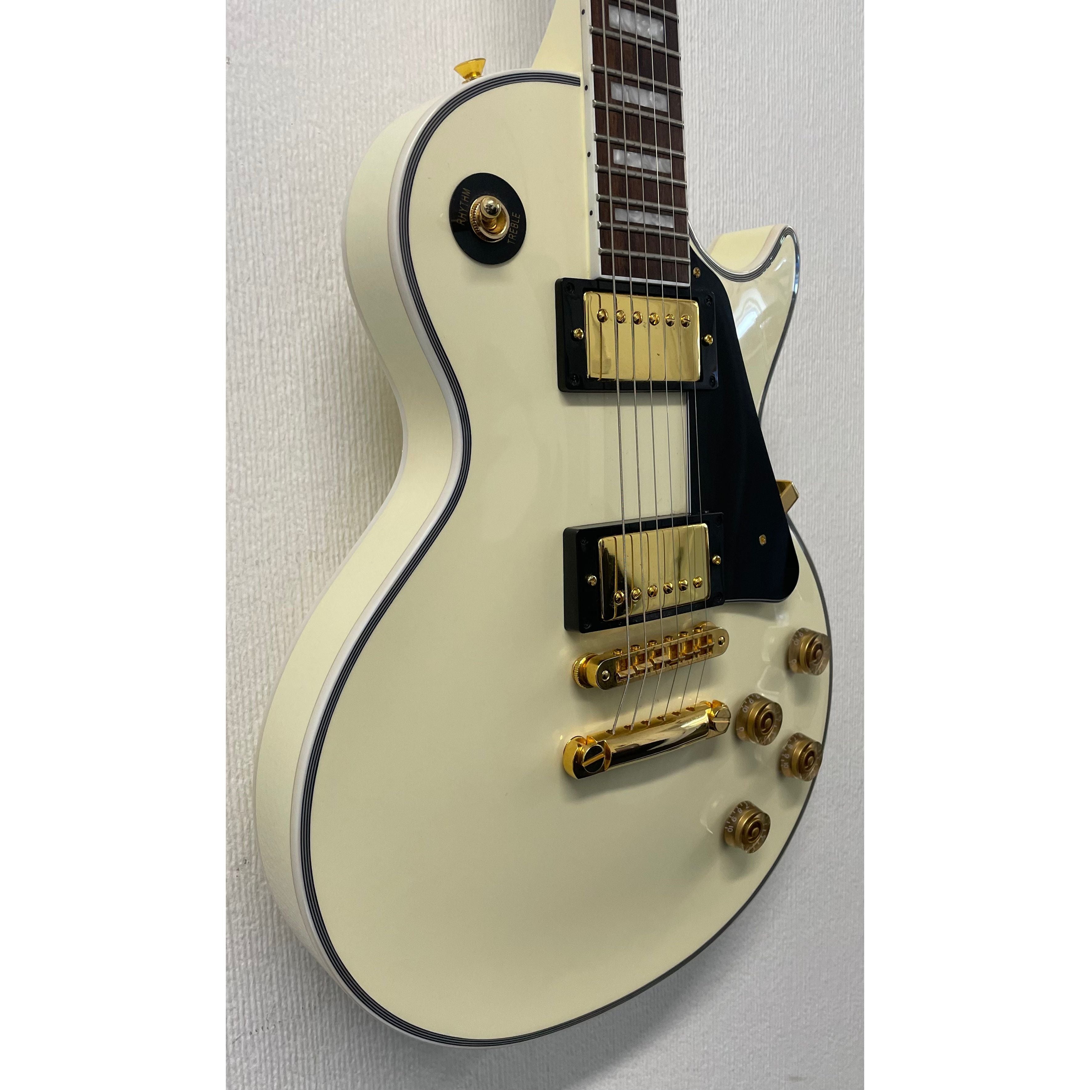 Burny Fernandes RLC-55 Les Paul Style Electric Guitar in Vintage White Pre-Owned