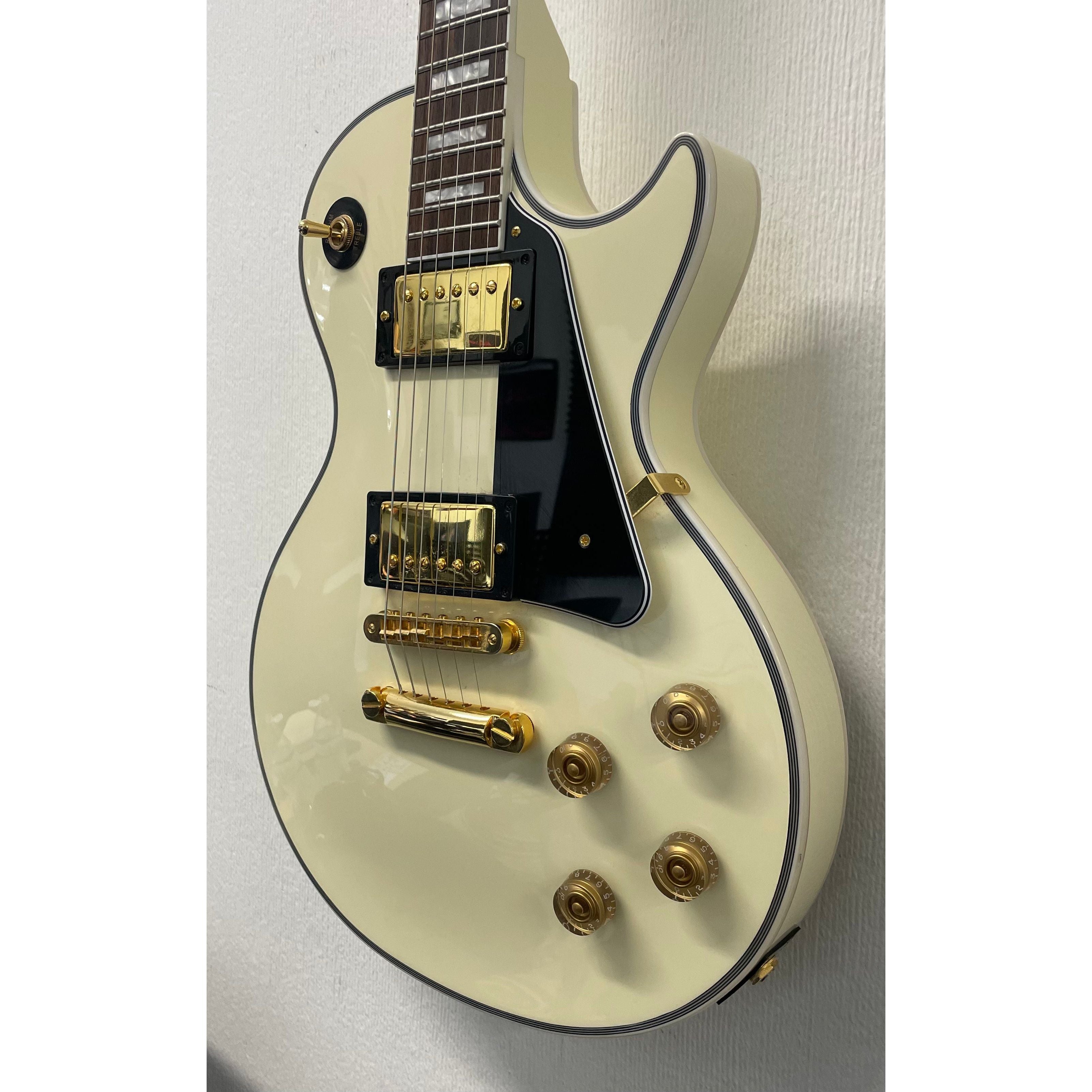 Burny Fernandes RLC-55 Les Paul Style Electric Guitar in Vintage White Pre-Owned