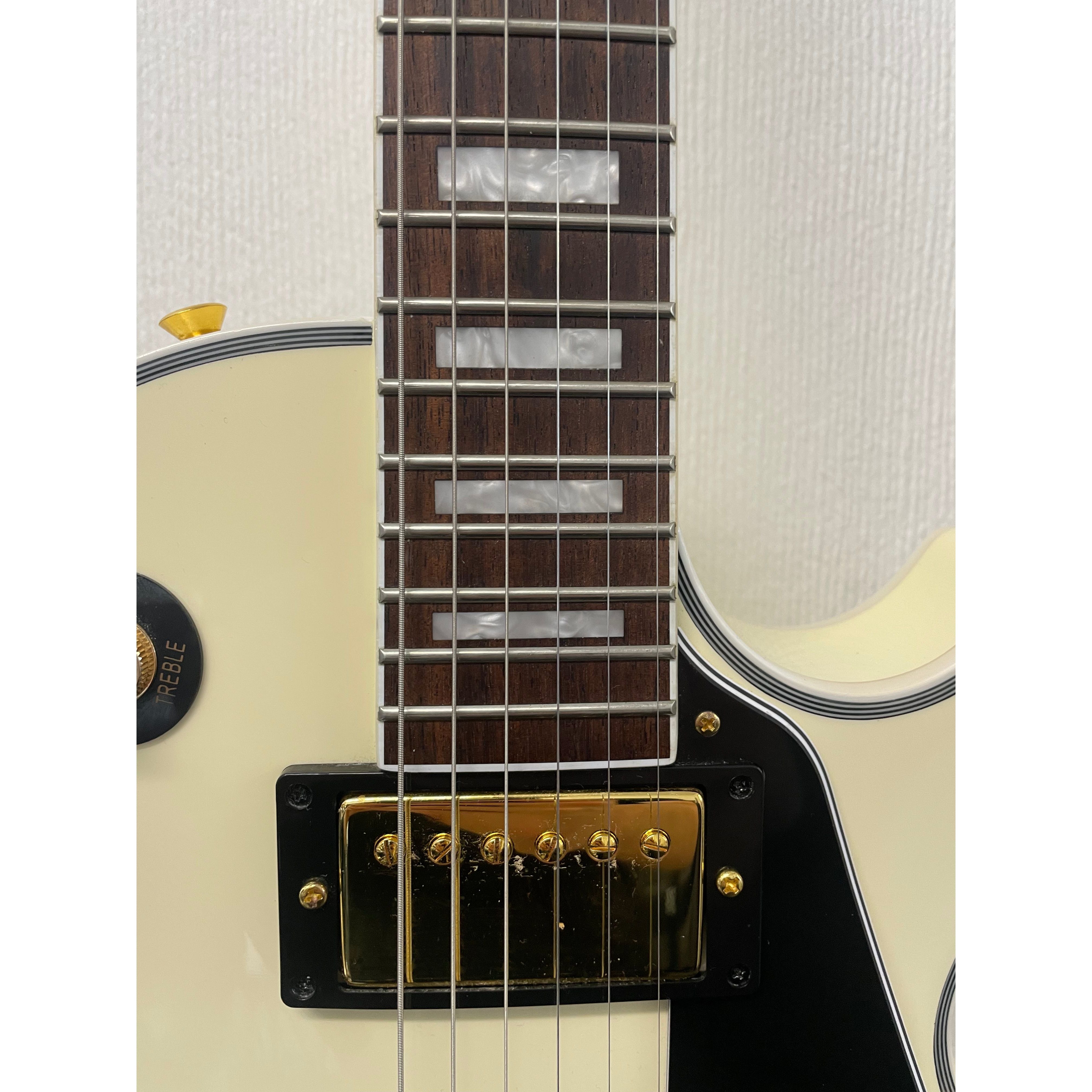 Burny Fernandes RLC-55 Les Paul Style Electric Guitar in Vintage White Pre-Owned