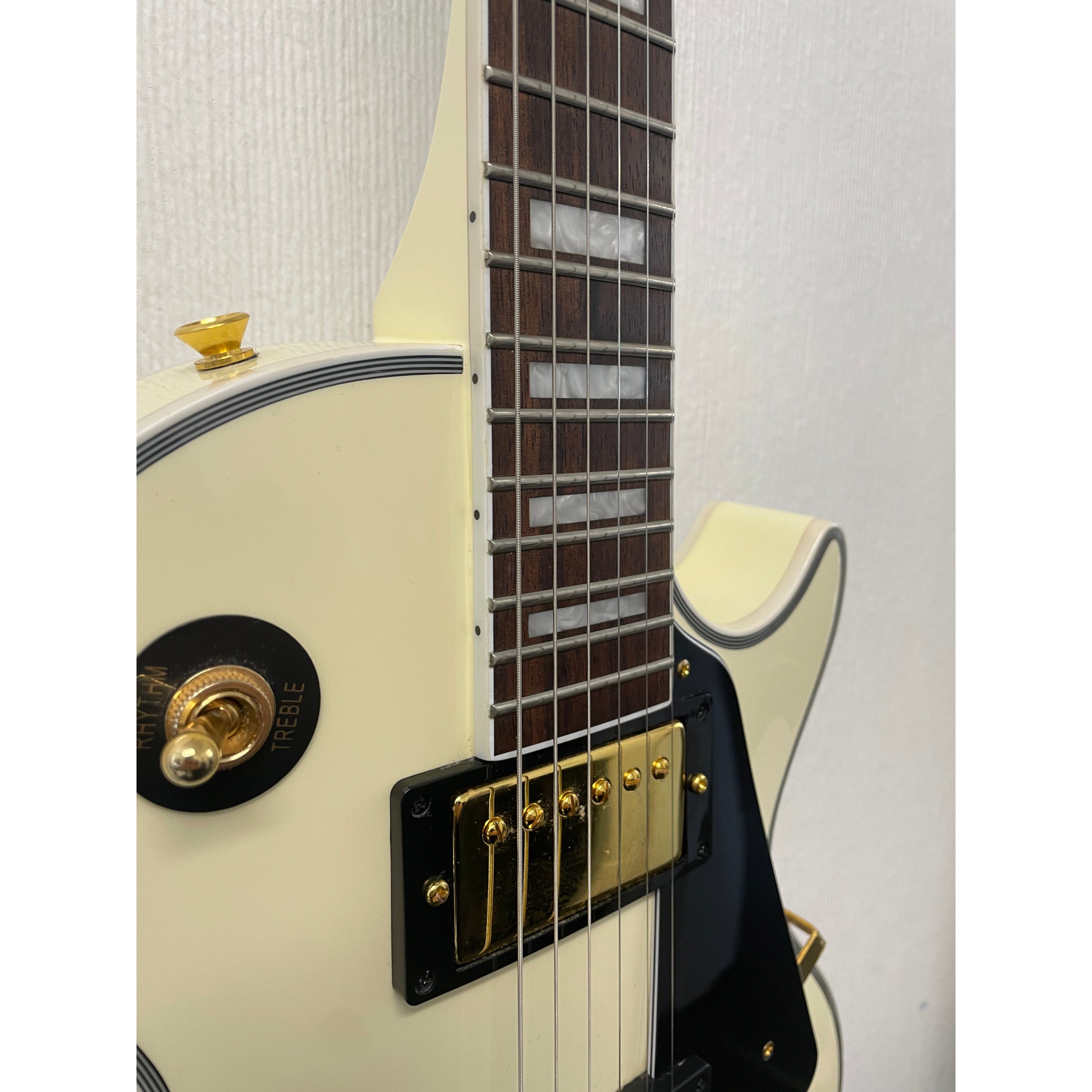 Burny Fernandes RLC-55 Les Paul Style Electric Guitar in Vintage White Pre-Owned