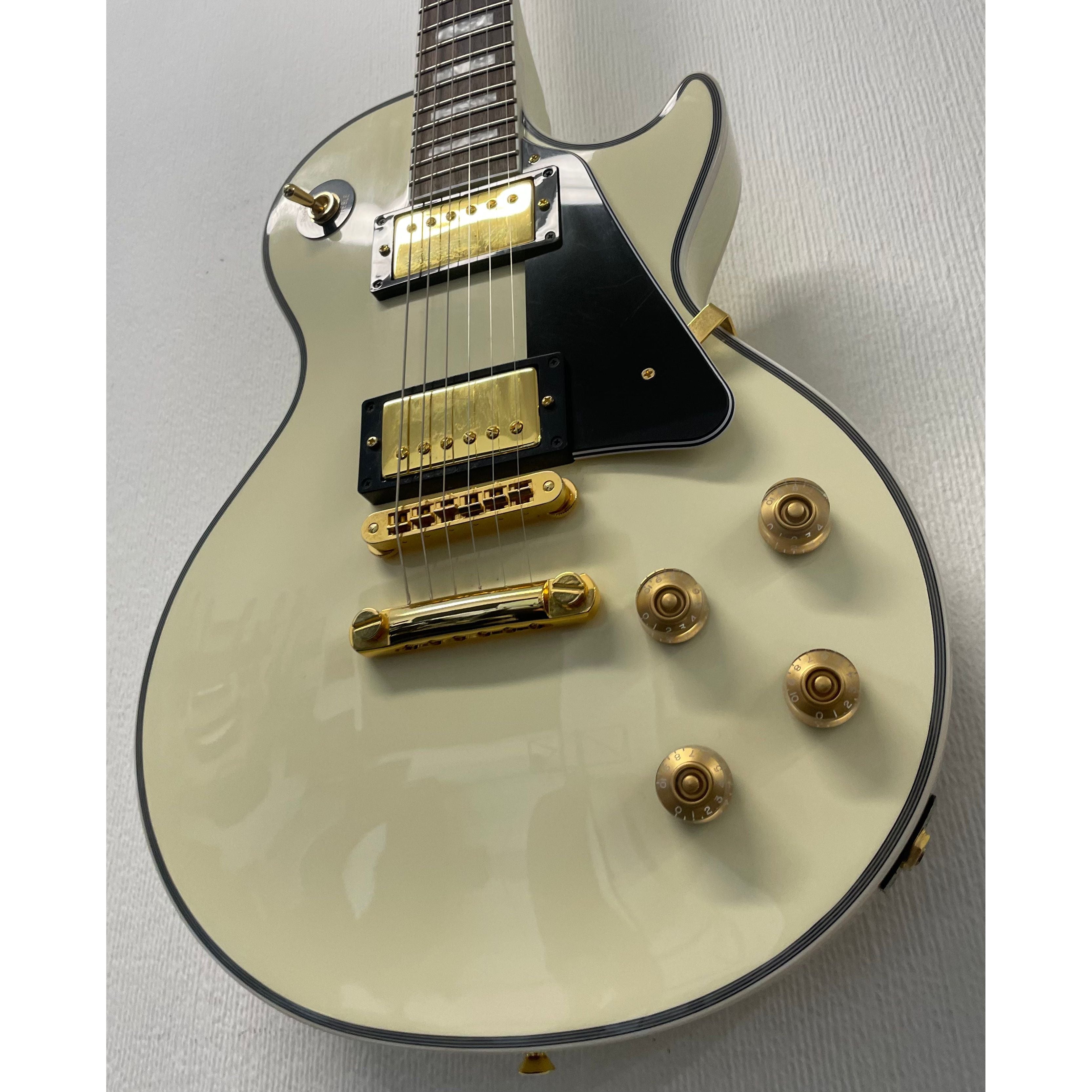 Burny Fernandes RLC-55 Les Paul Style Electric Guitar in Vintage White Pre-Owned