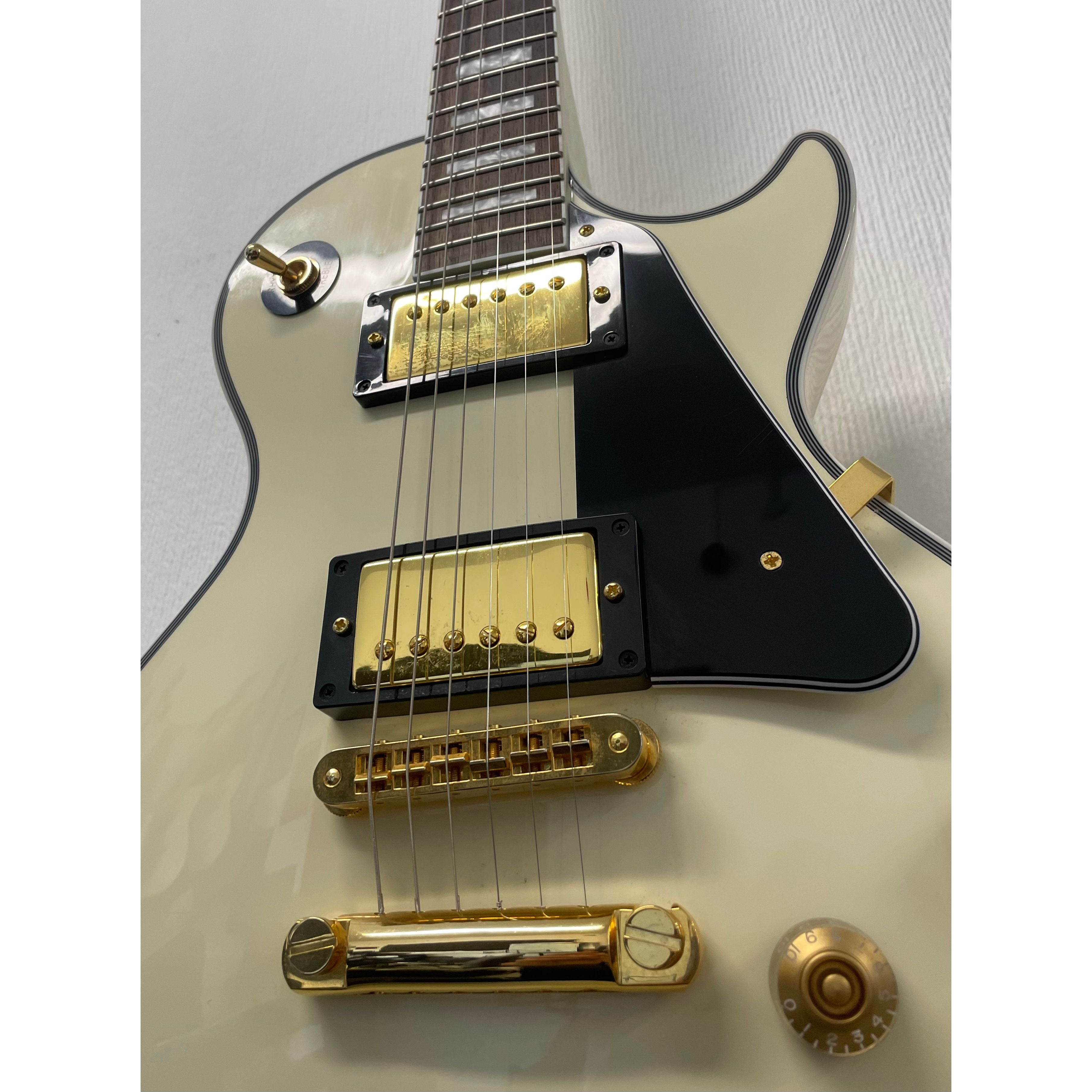 Burny Fernandes RLC-55 Les Paul Style Electric Guitar in Vintage White Pre-Owned