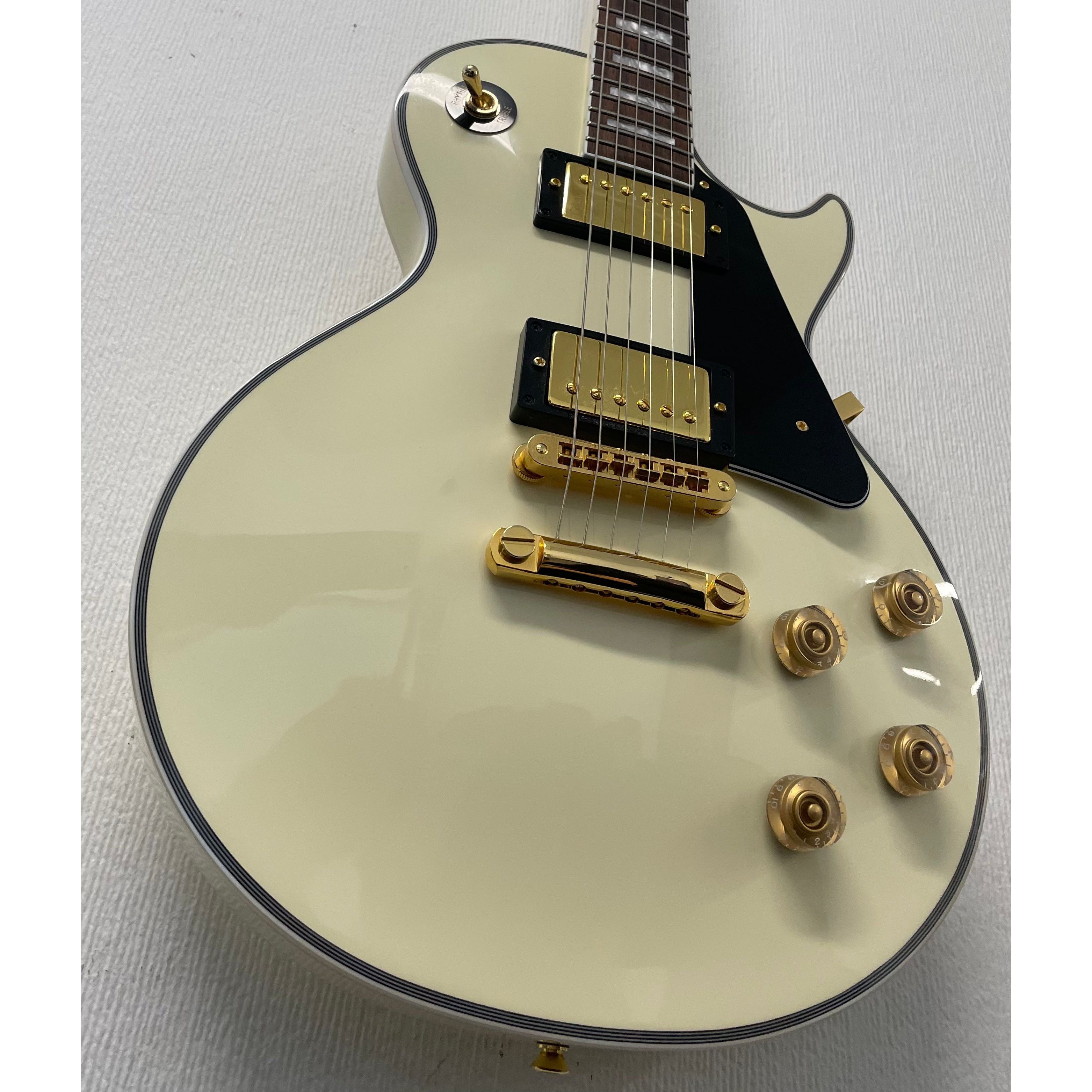 Burny Fernandes RLC-55 Les Paul Style Electric Guitar in Vintage White Pre-Owned