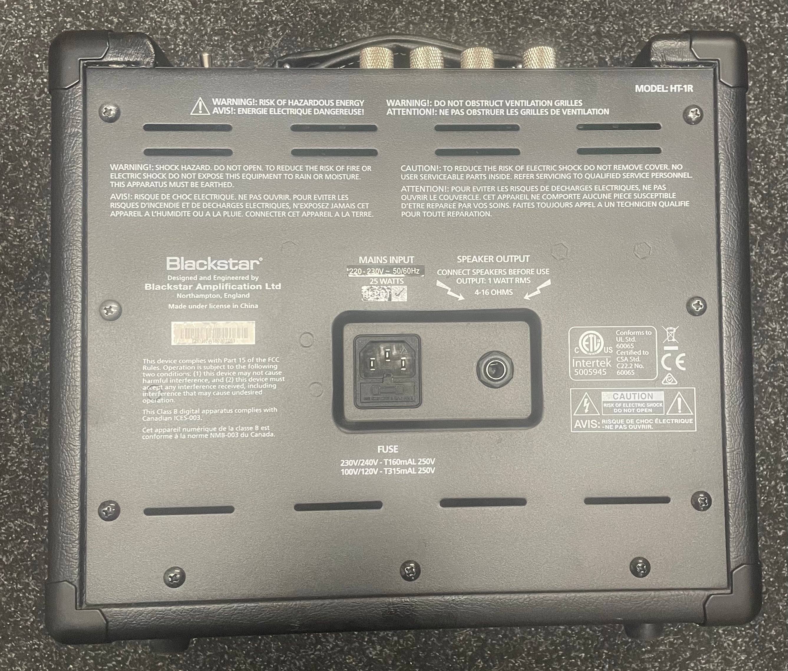 Blackstar HT-1R Combo Electric Guitar Valve Amplifier Pre-owned