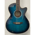 Aria Folk Size Electro Acoustic Guitar with Built in Effects FET-01FX SBL in Thru Blue with Original Gigbag Pre-Owned