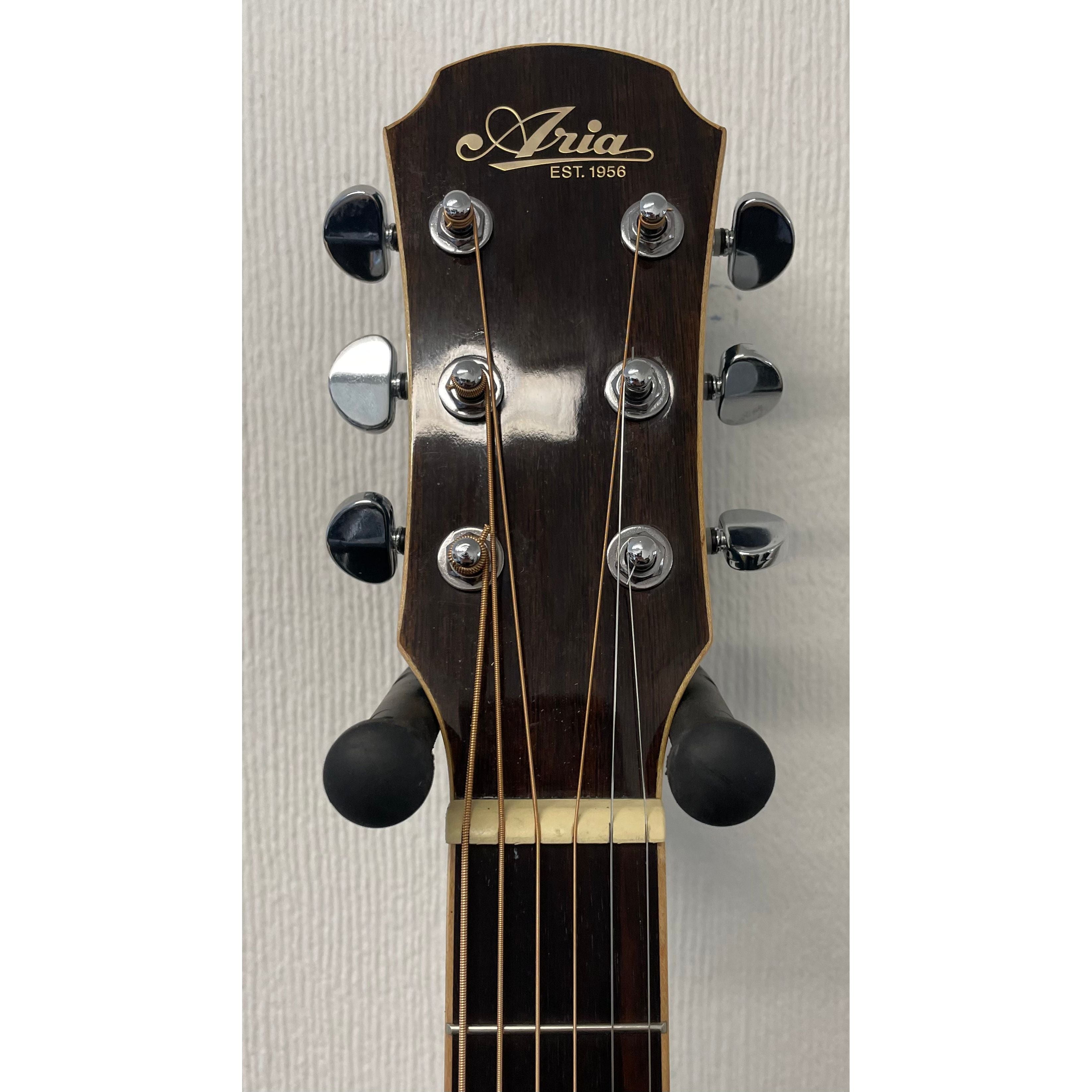 Aria Folk Size Electro Acoustic Guitar with Built in Effects FET-01FX SBL in Thru Blue with Original Gigbag Pre-Owned