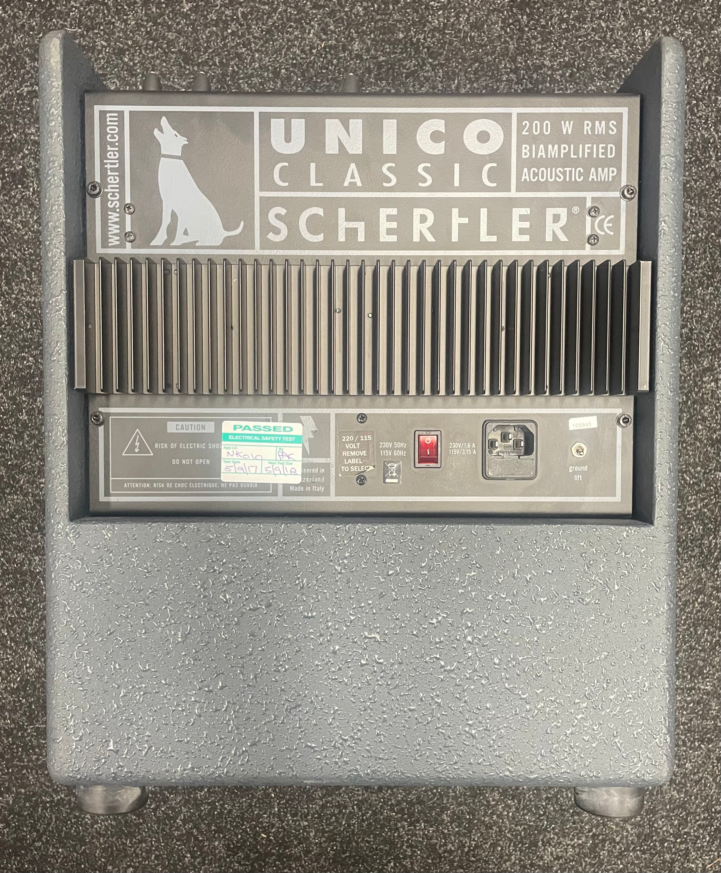 Schertler Unico Classic 200W Bi Amplified Acoustic Amp with Gigbag Pre-Owned