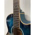 Aria Folk Size Electro Acoustic Guitar with Built in Effects FET-01FX SBL in Thru Blue with Original Gigbag Pre-Owned
