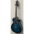 Aria Folk Size Electro Acoustic Guitar with Built in Effects FET-01FX SBL in Thru Blue with Original Gigbag Pre-Owned