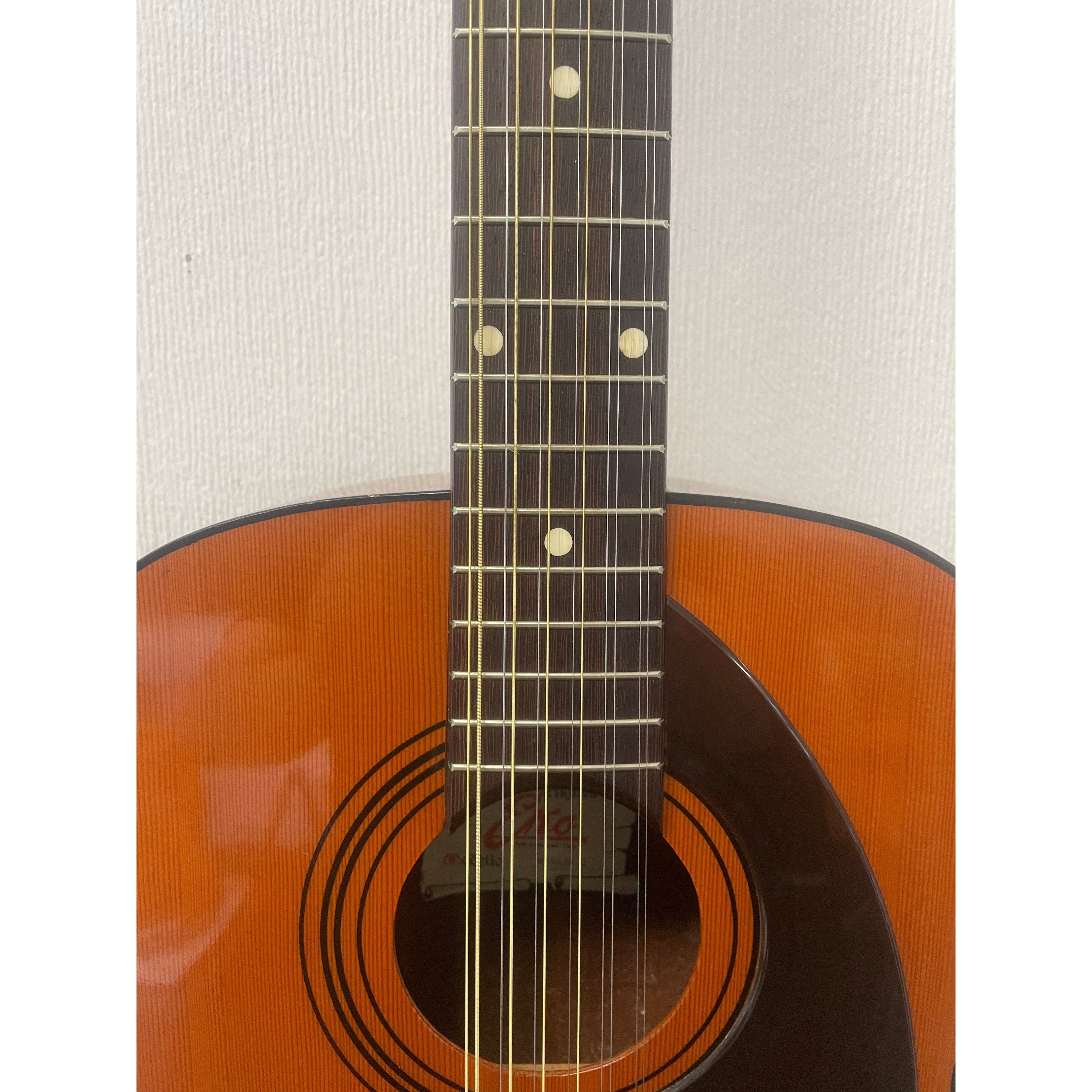 Eko Navajo 12 String Acoustic Guitar, Made in Italy, 1970's, with Hardcase Pre-Owned