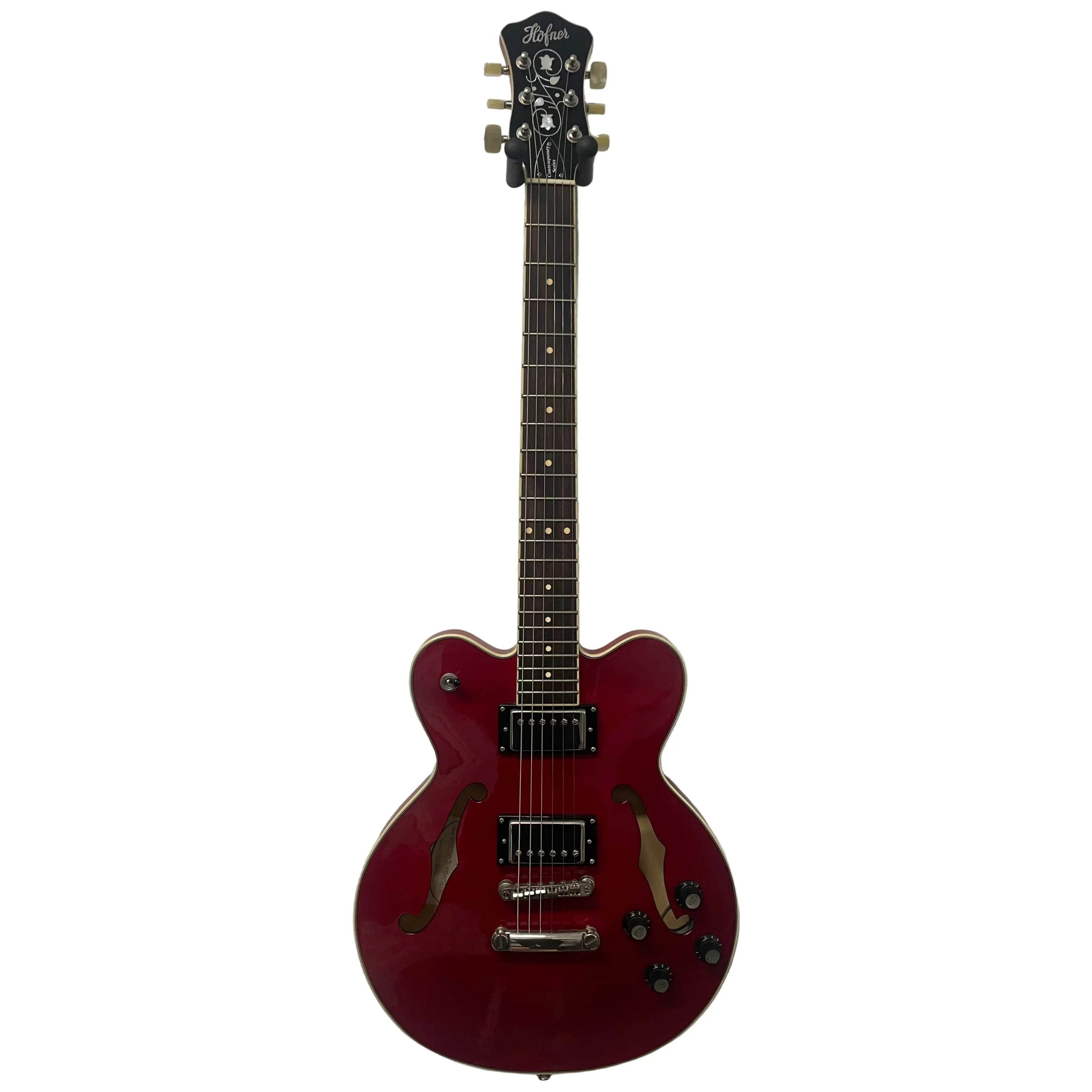 Hofner Verythin Contemporary Standard D Electric Guitar in Cherry Red Pre-Owned