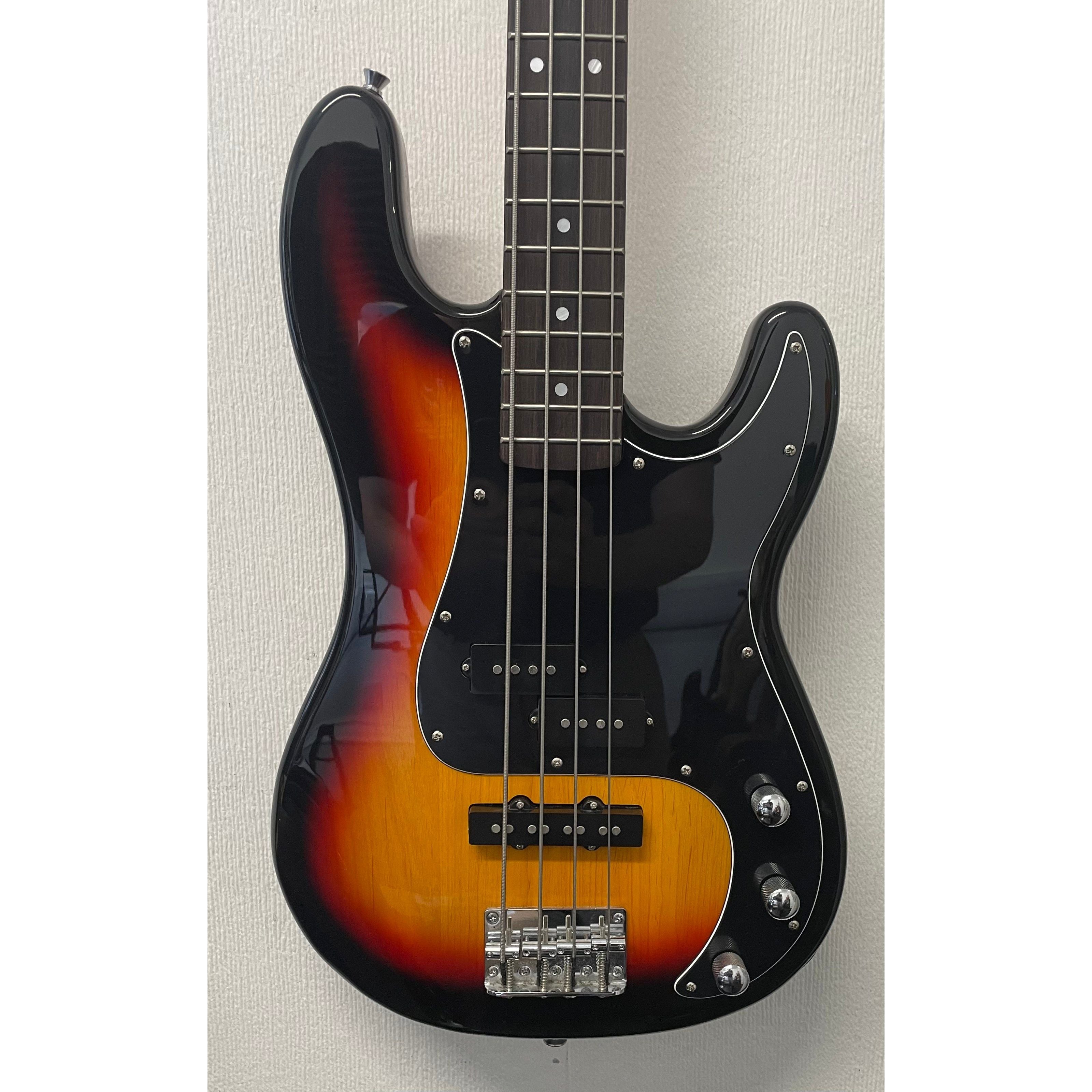 SX PJ-Style Bass Guitar VTG Series in Sunburst fitted with Flatwound Strings Pre-Owned