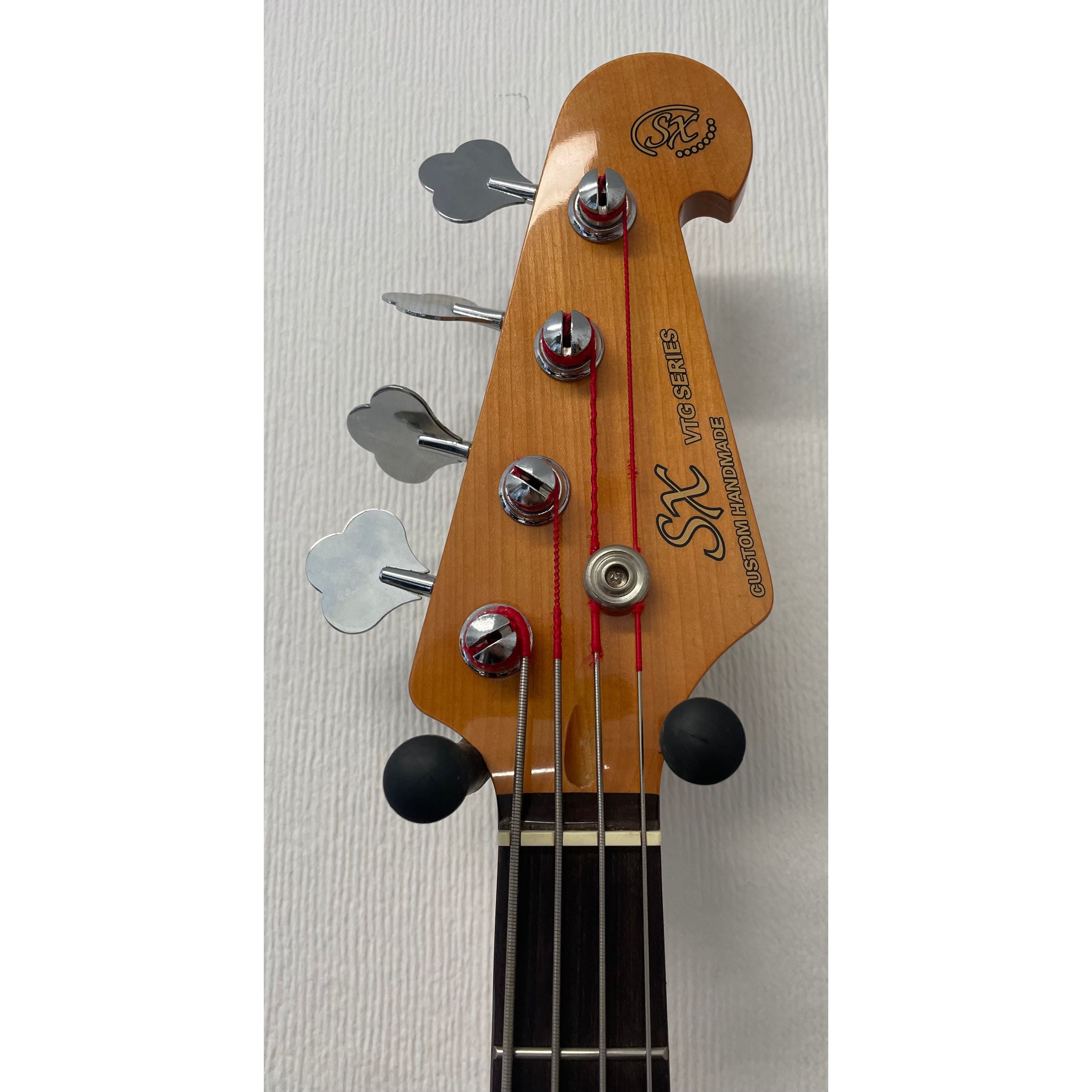 SX PJ-Style Bass Guitar VTG Series in Sunburst fitted with Flatwound Strings Pre-Owned