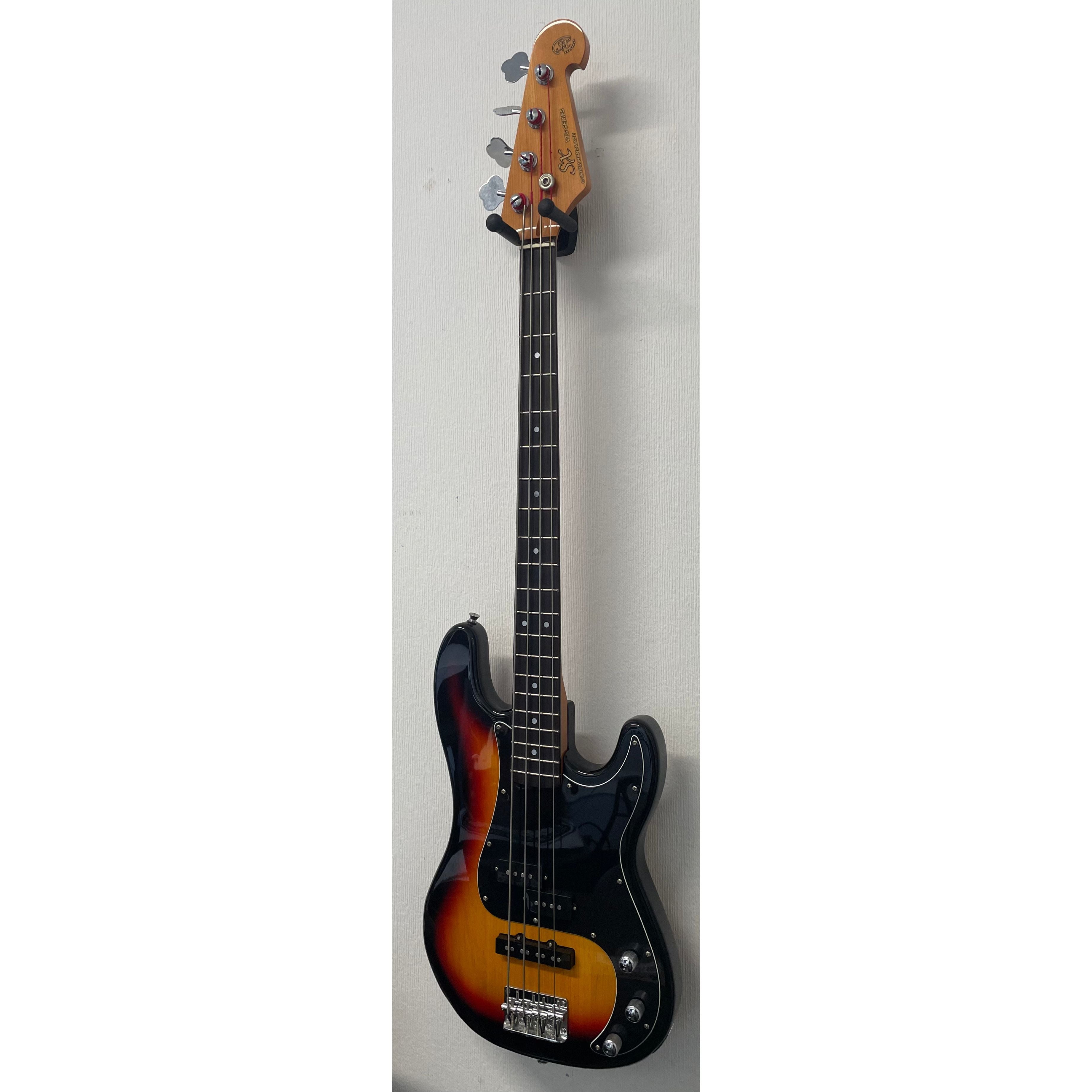 SX PJ-Style Bass Guitar VTG Series in Sunburst fitted with Flatwound Strings Pre-Owned
