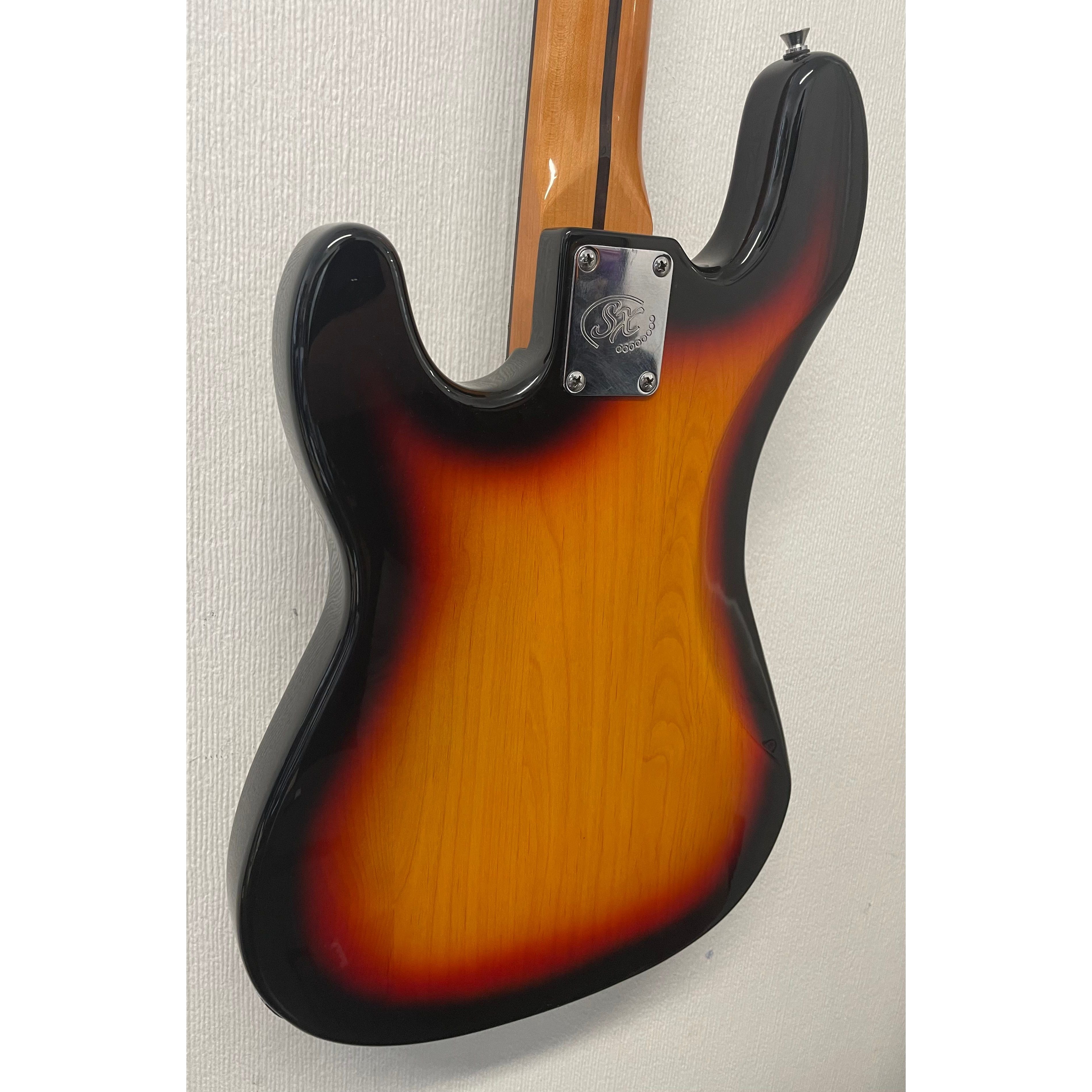 SX PJ-Style Bass Guitar VTG Series in Sunburst fitted with Flatwound Strings Pre-Owned