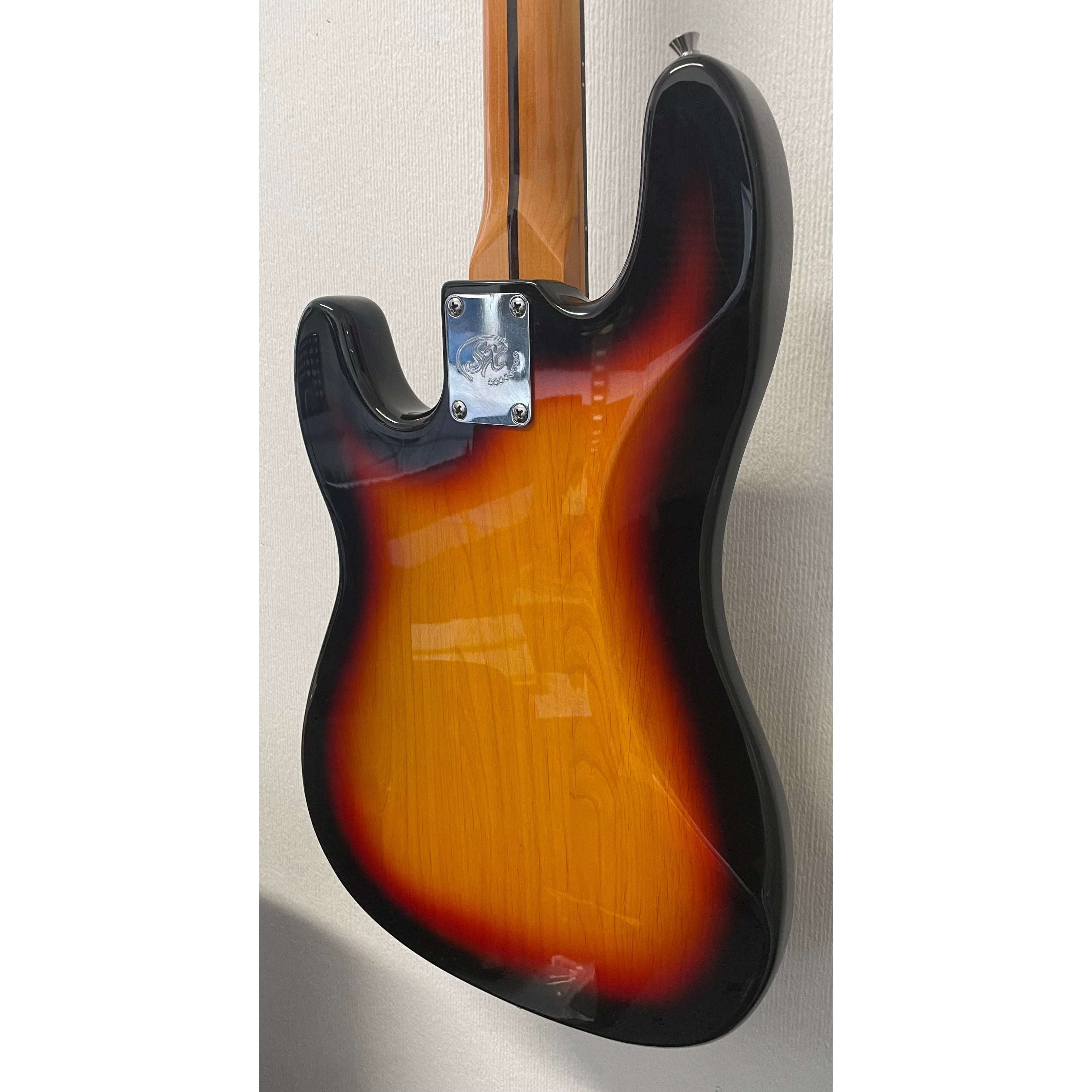 SX PJ-Style Bass Guitar VTG Series in Sunburst fitted with Flatwound Strings Pre-Owned